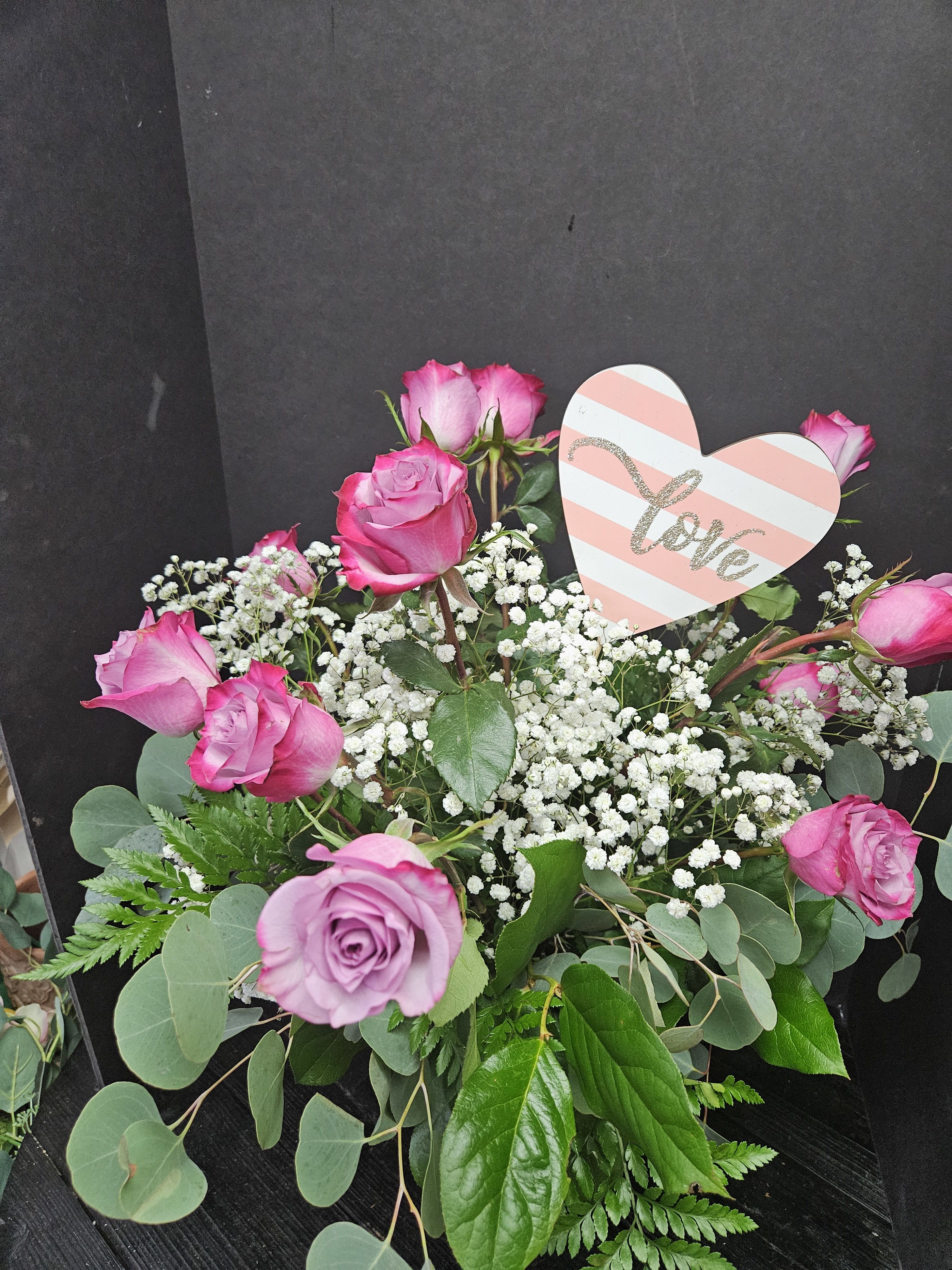 A Dozen Lavender Roses