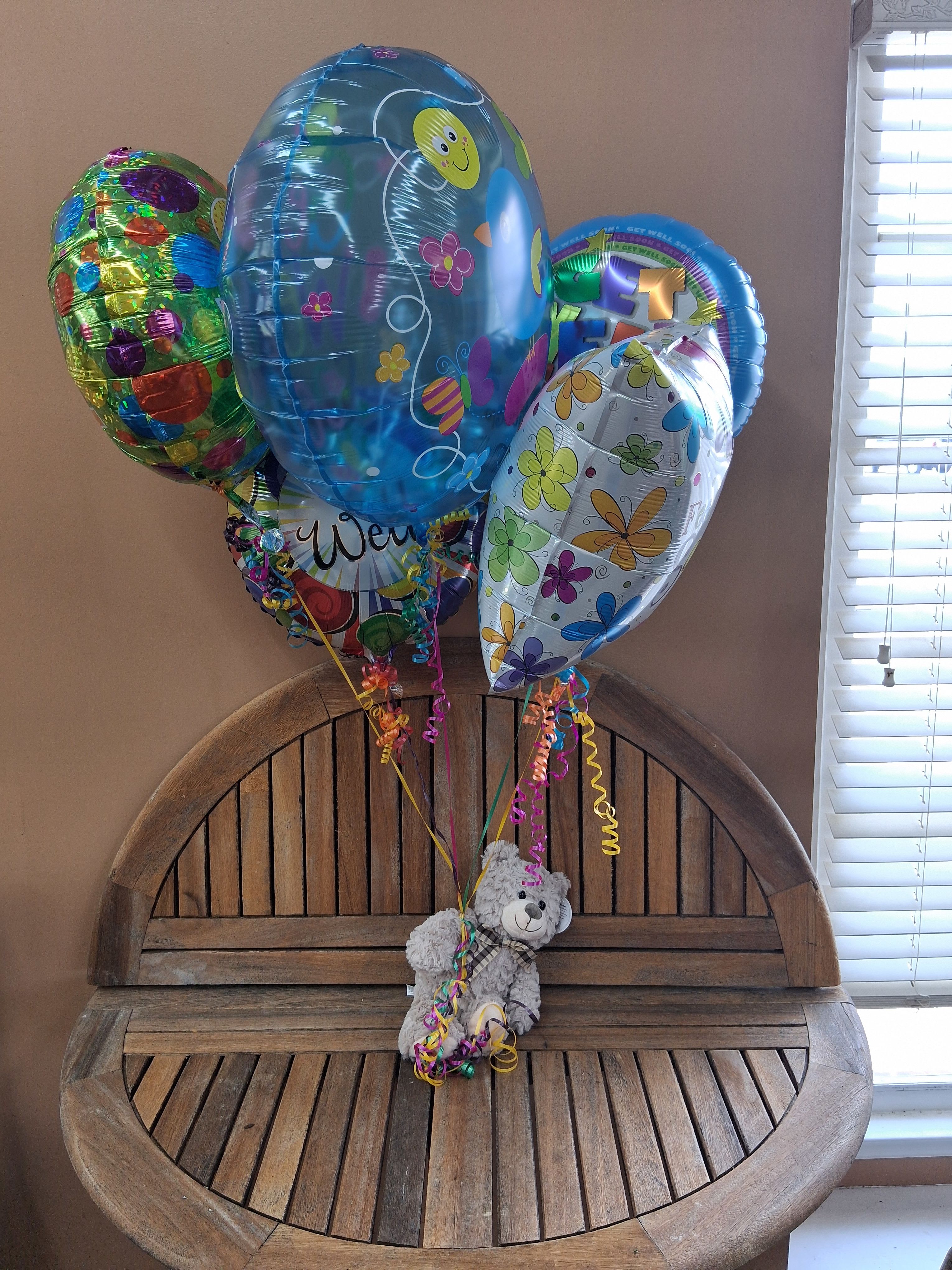 Bear With Get Well Balloons - Huntsville delivery