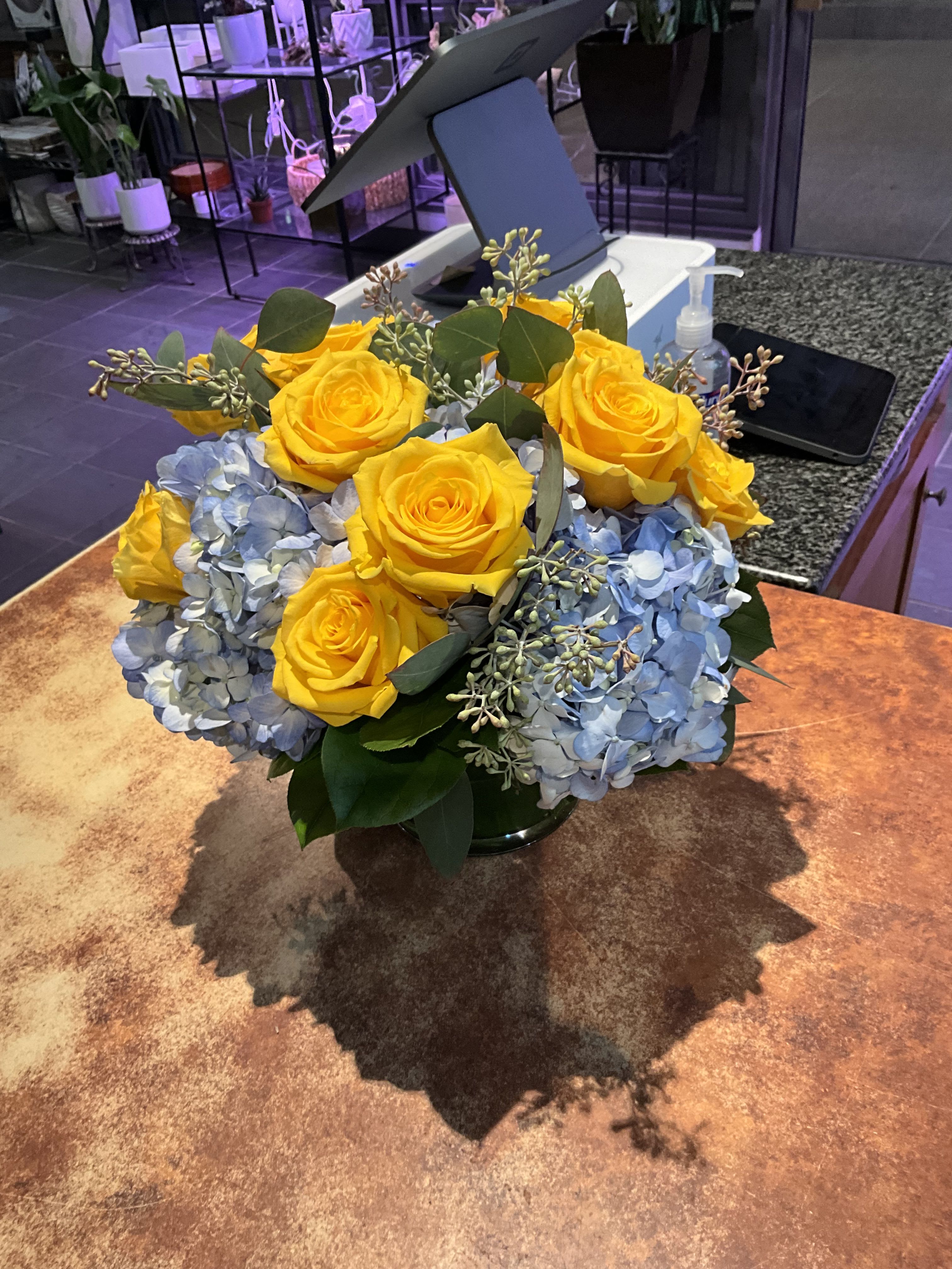 Hydrangea and Roses