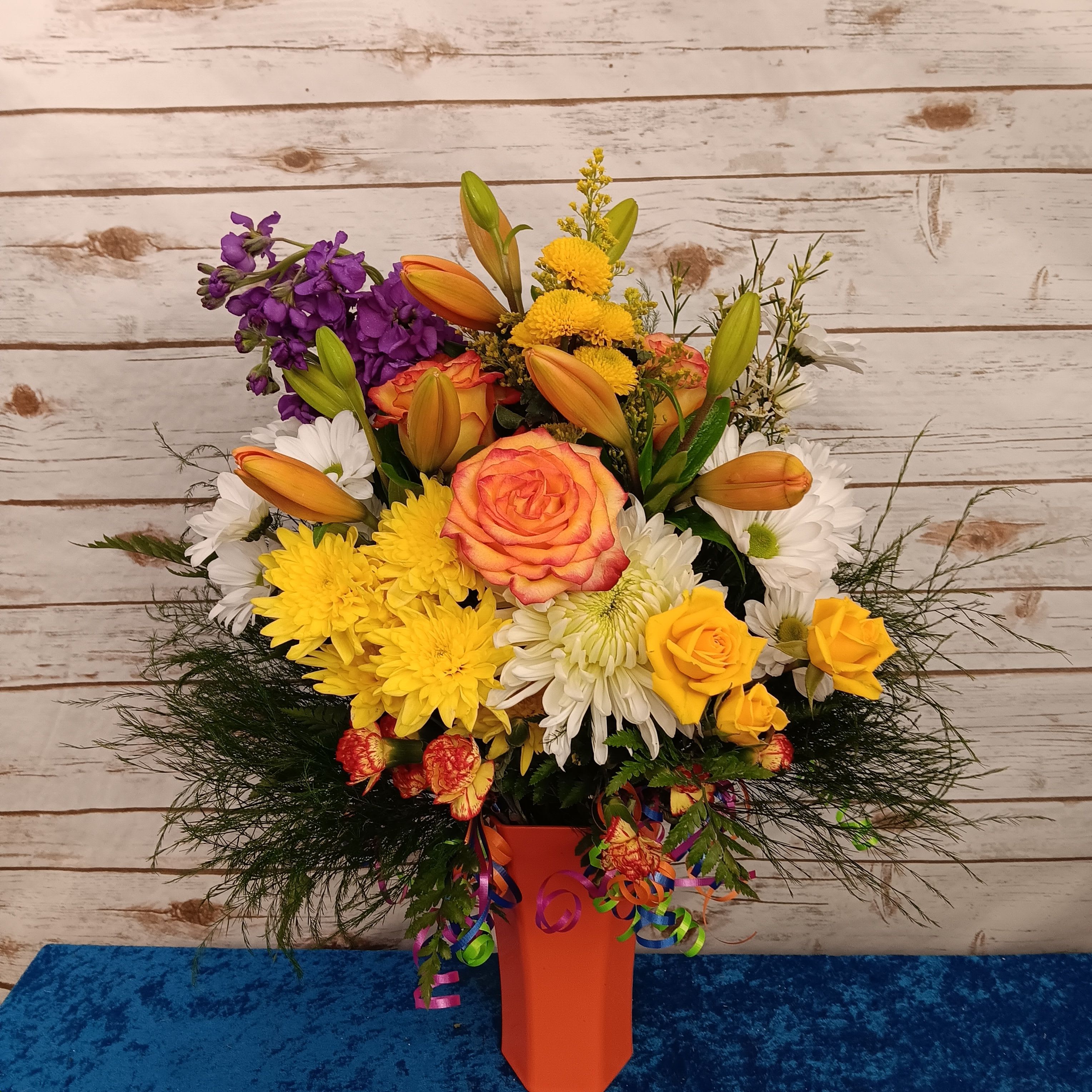 Fireworks in a Vase with a Butterfly
