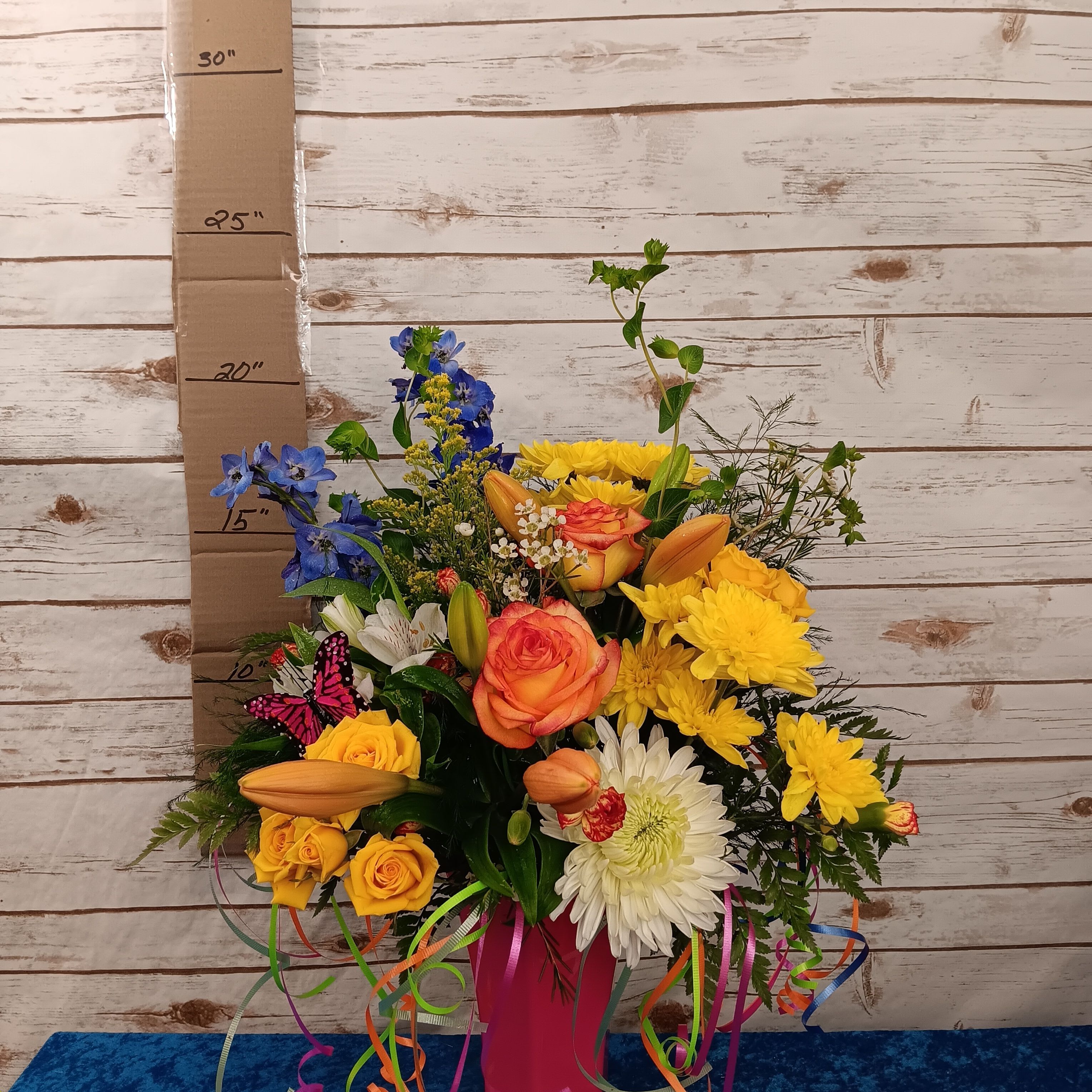 Fireworks in a Vase with a Butterfly