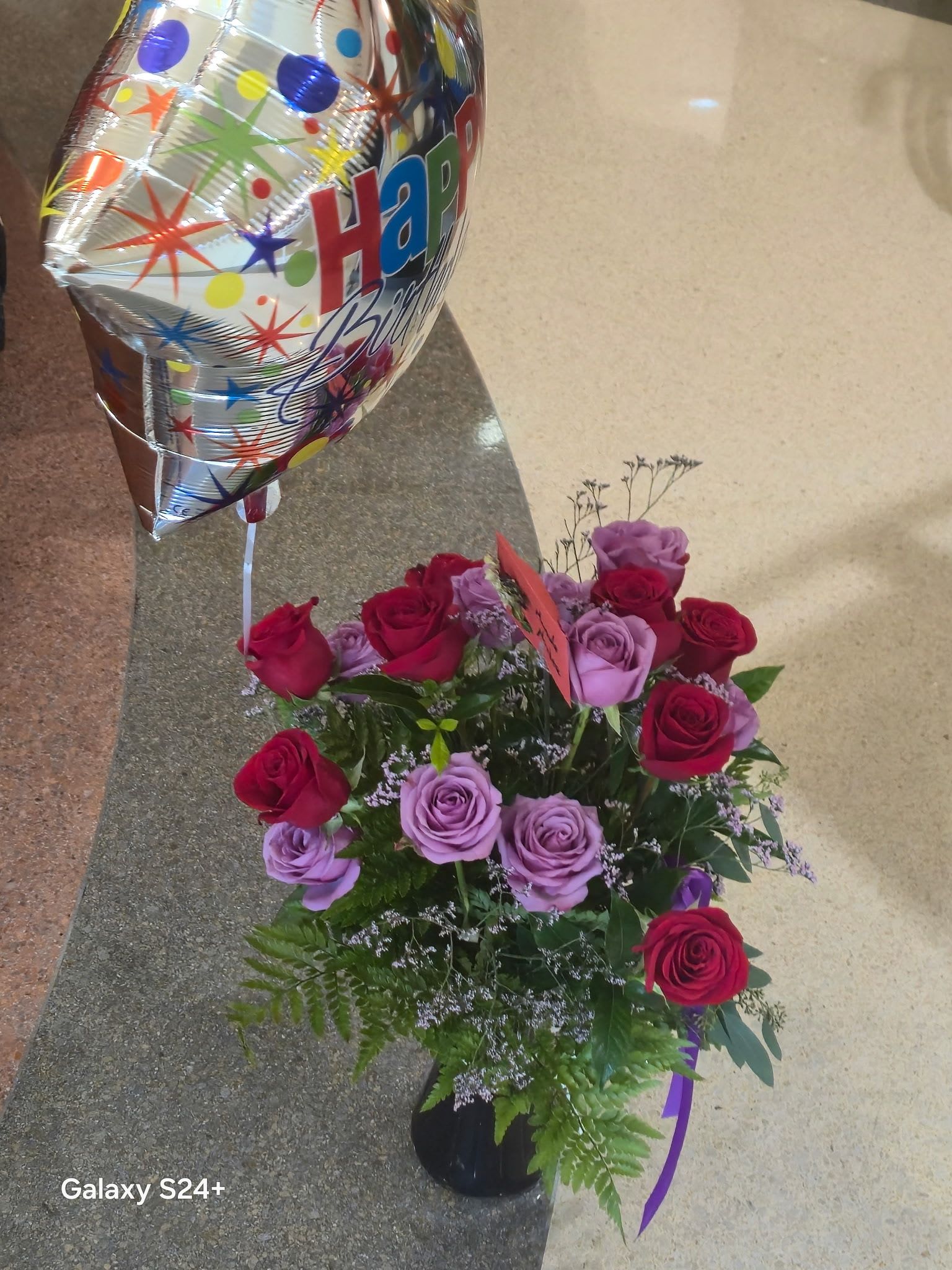 Fresh Red and Purple Roses (12/18/24 stems)