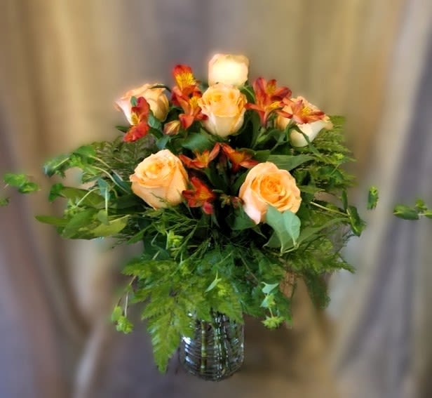 Poetic Peach Roses ~ Flower A Day