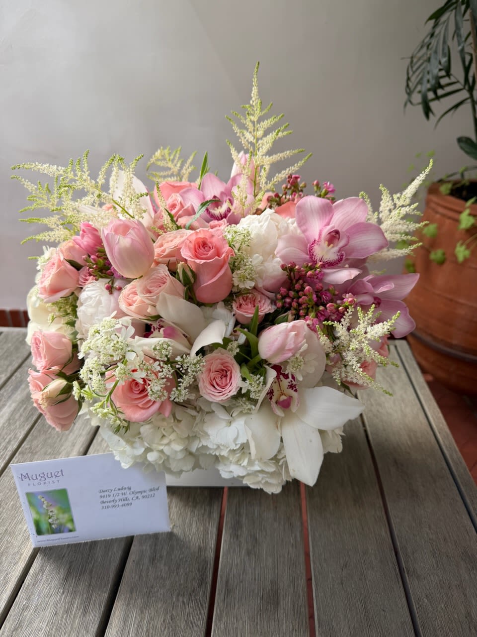 Lady in Pink: A Graceful and Delicate Floral Arrangement