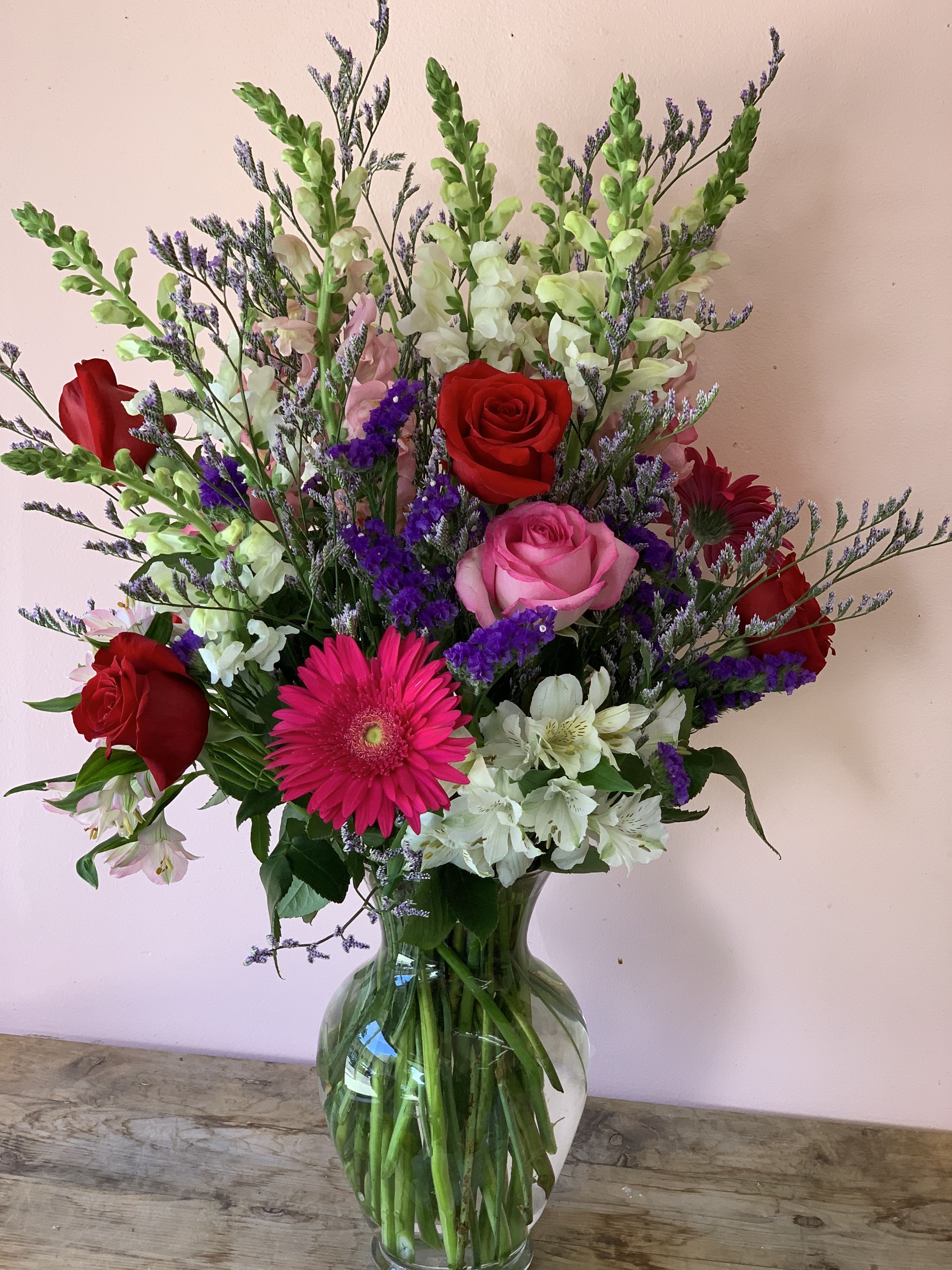 Pet-Safe Snapdragon & Rose Arrangement | Same Day Flower Delivery SF