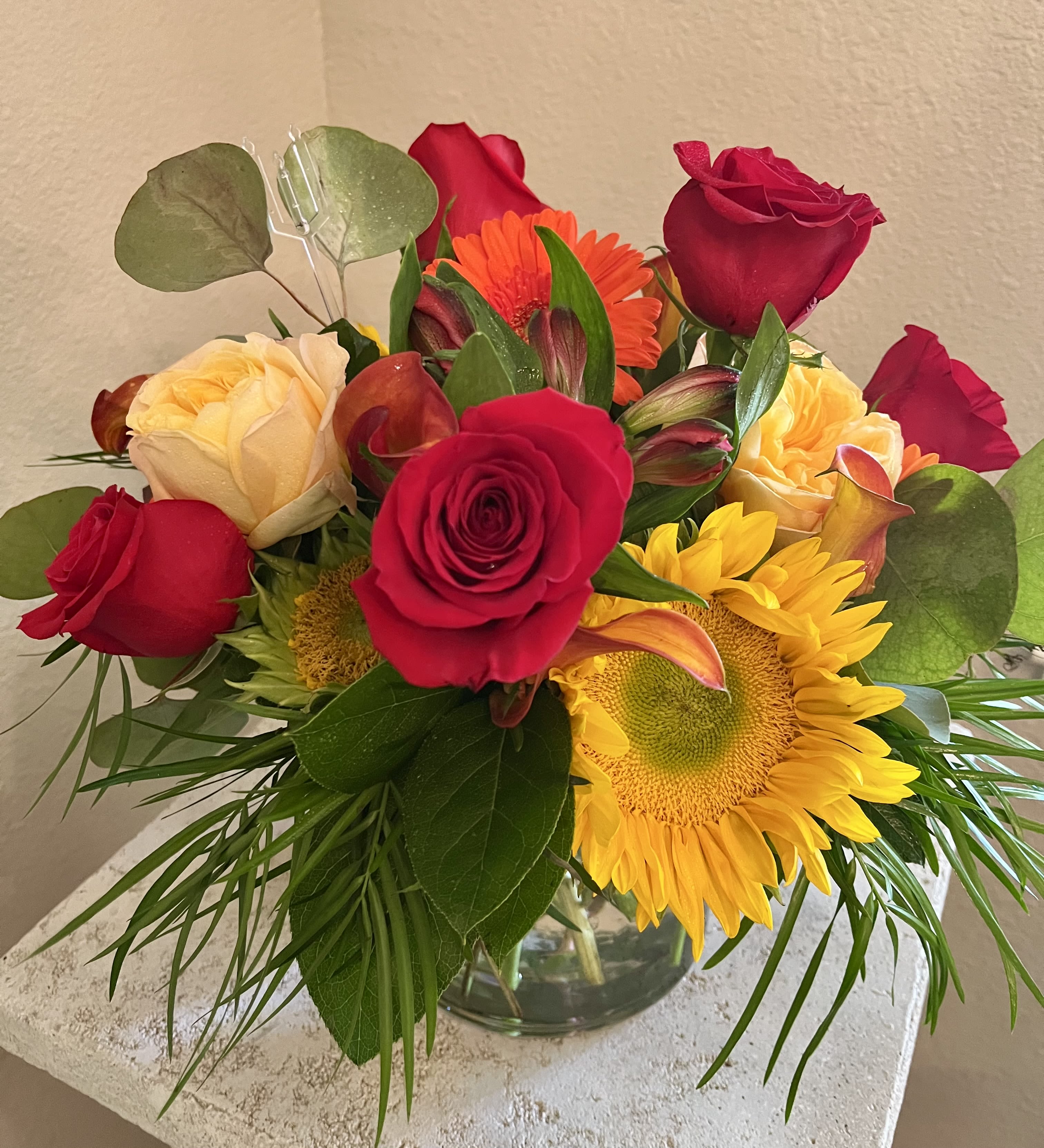 Colorful Square Taper Vase