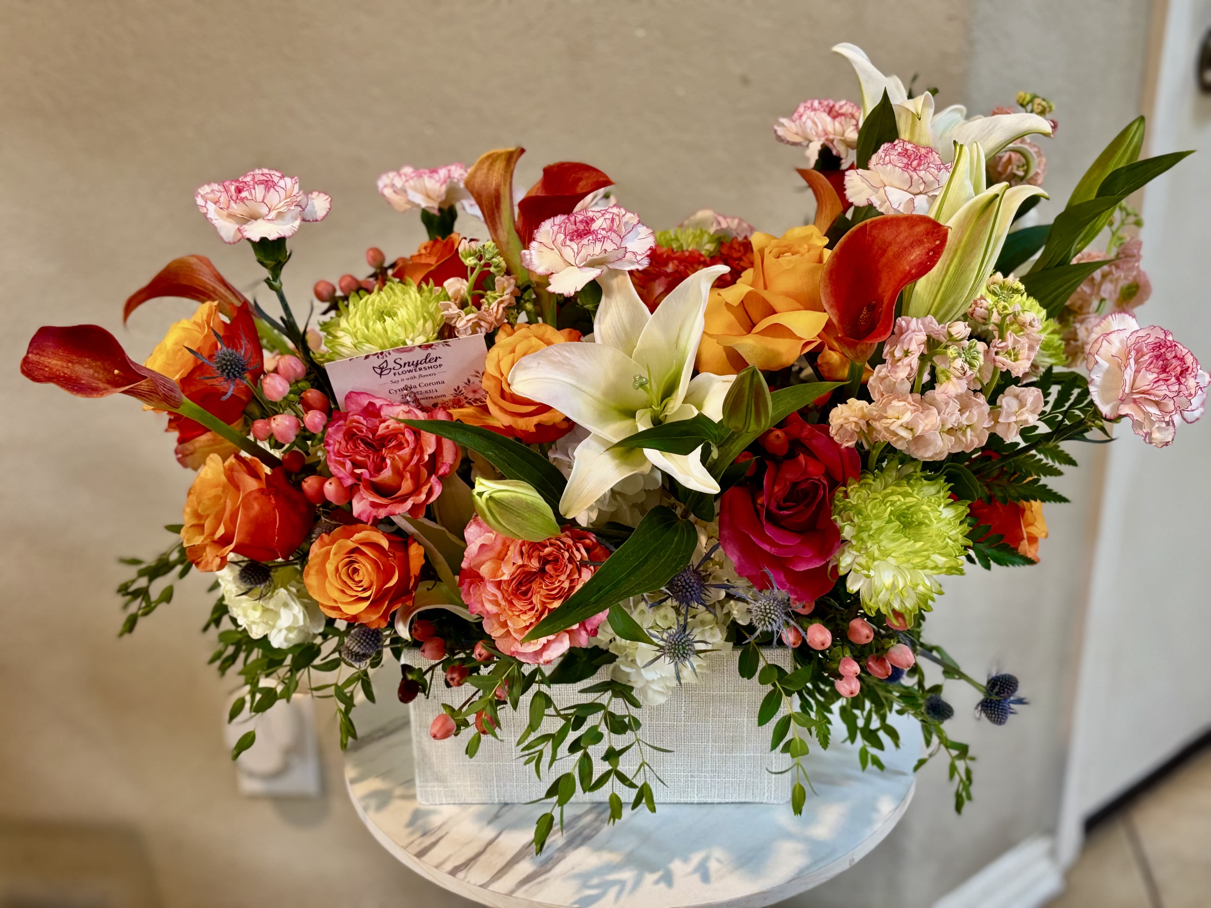Orange Roses, Ranunculus & Calla Lilies | San Antonio Flowers