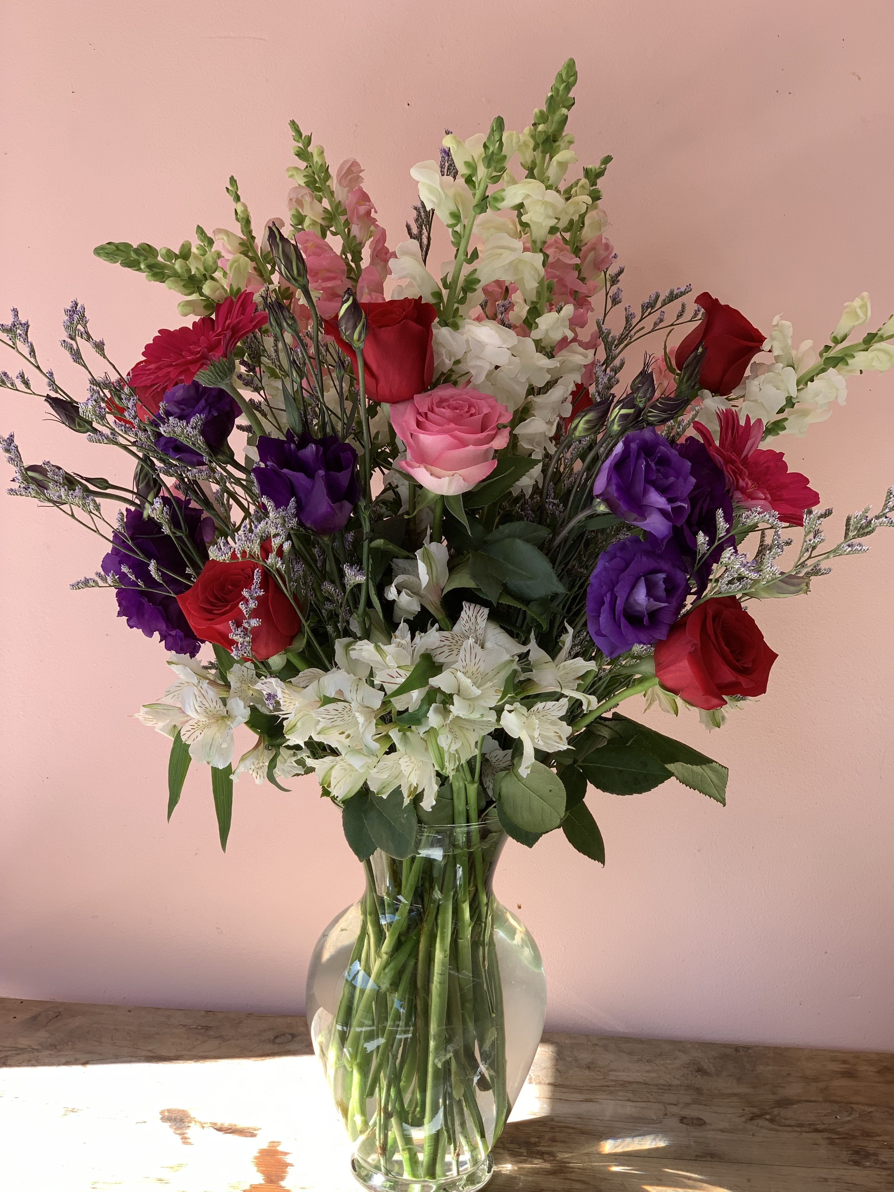 Pet-Safe Snapdragon & Rose Arrangement | Same Day Flower Delivery SF