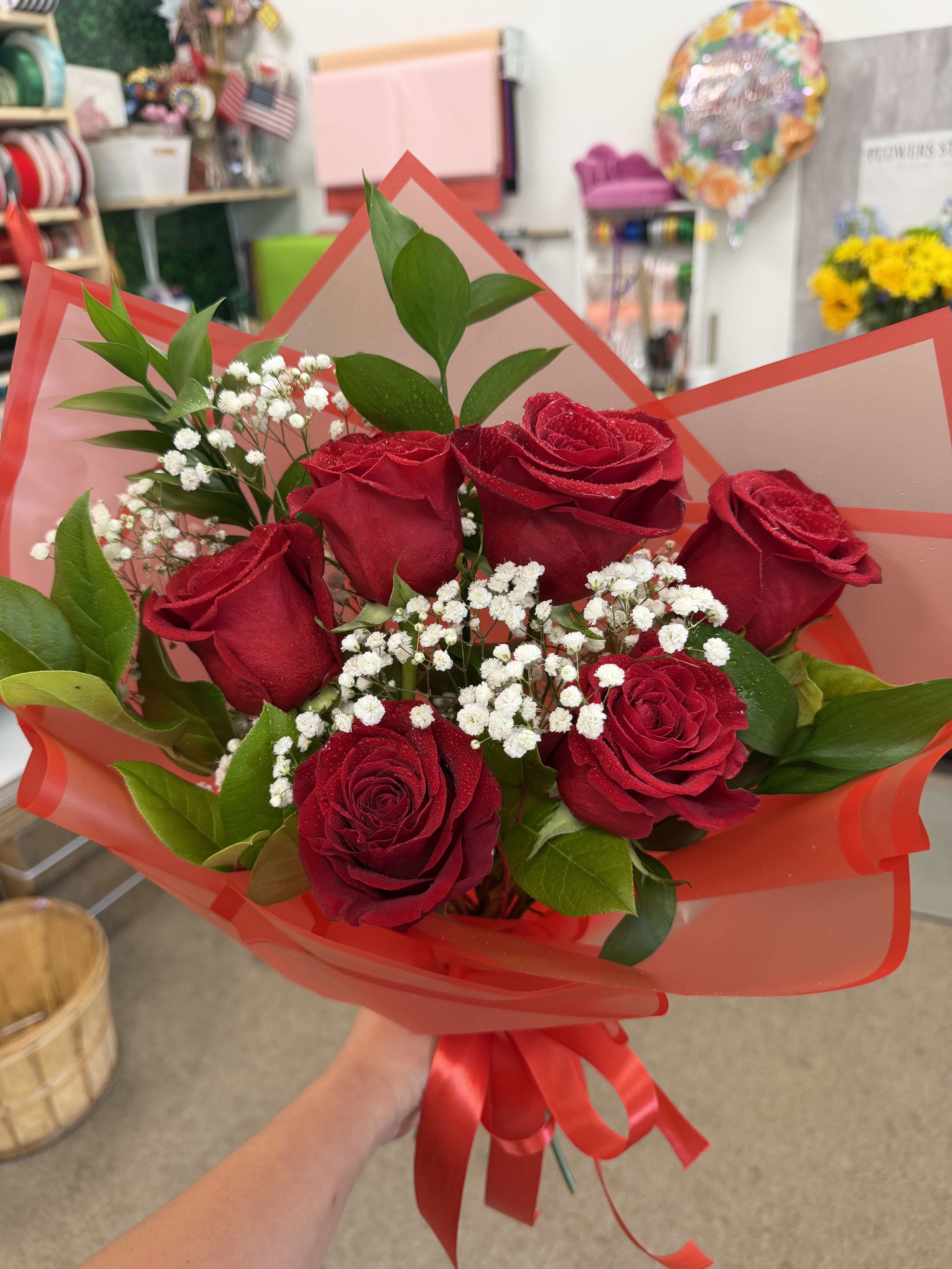 Hand-wrapped Rose Bouquet