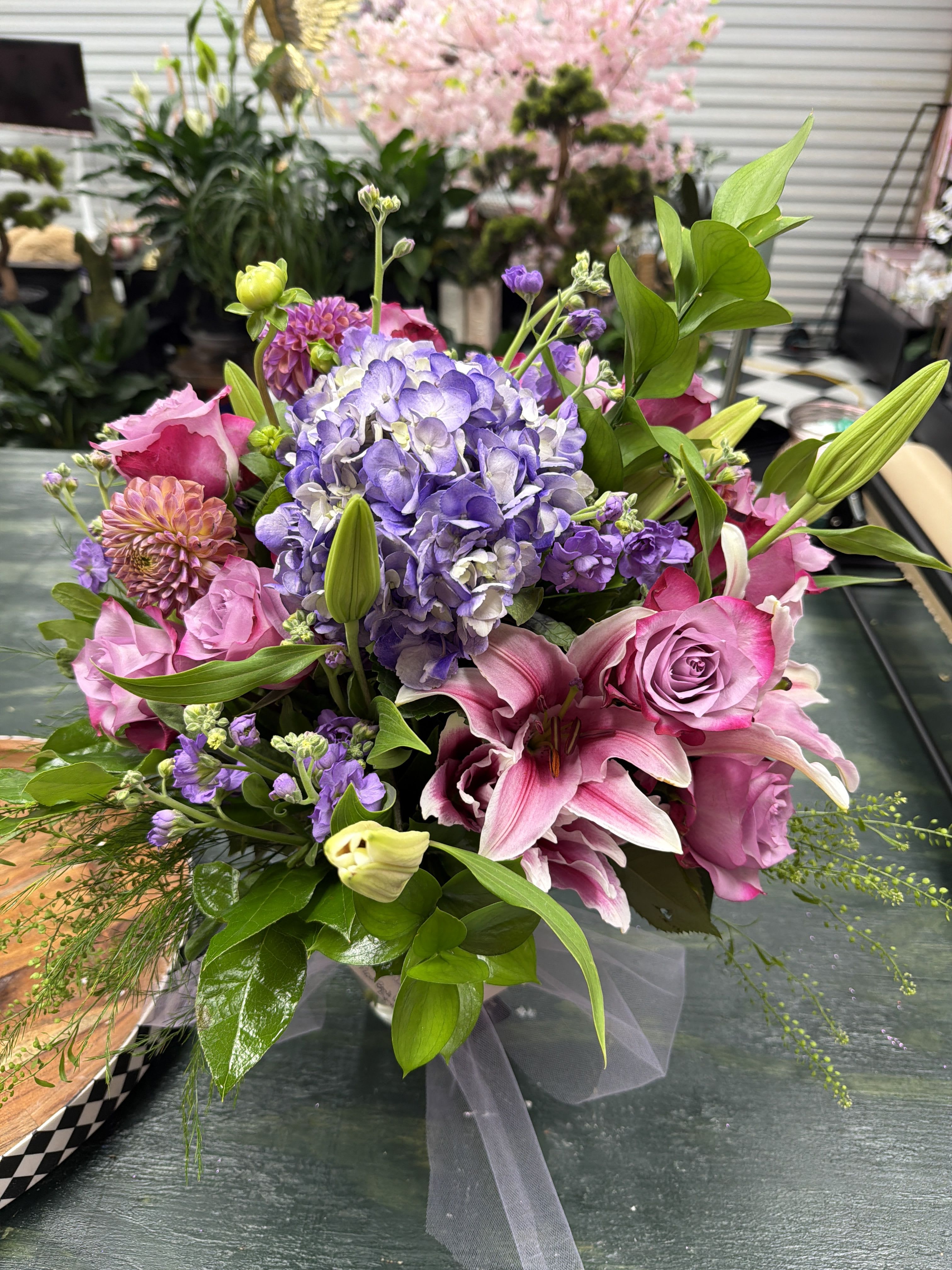 Purple Passion Fresh Cut Floral Vase Arrangement