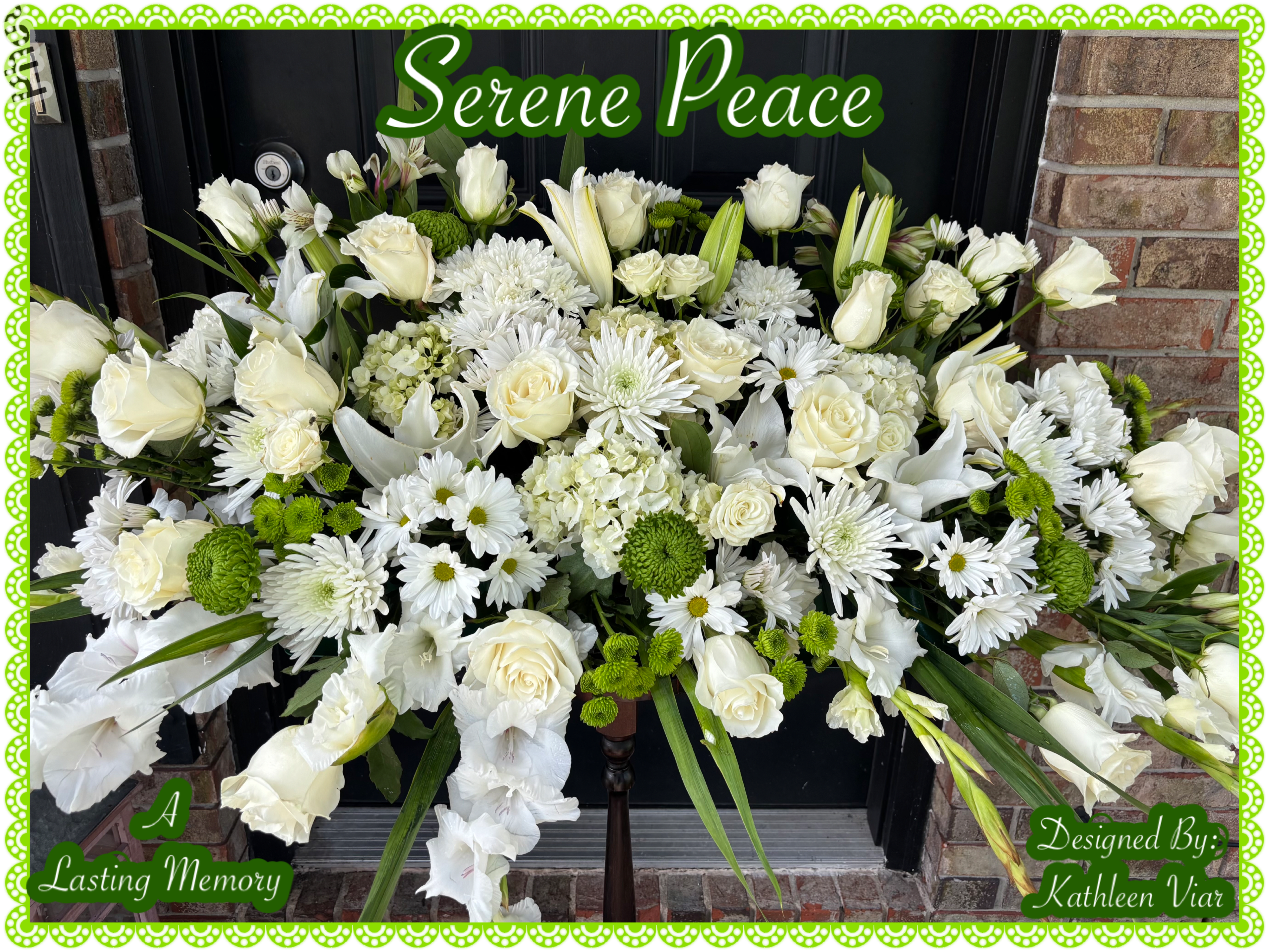All White Casket Spray