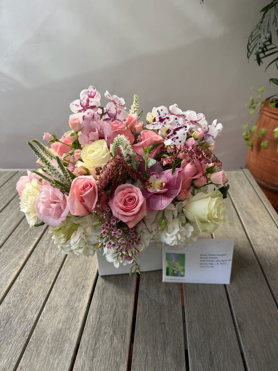 Lady in Pink: A Graceful and Delicate Floral Arrangement