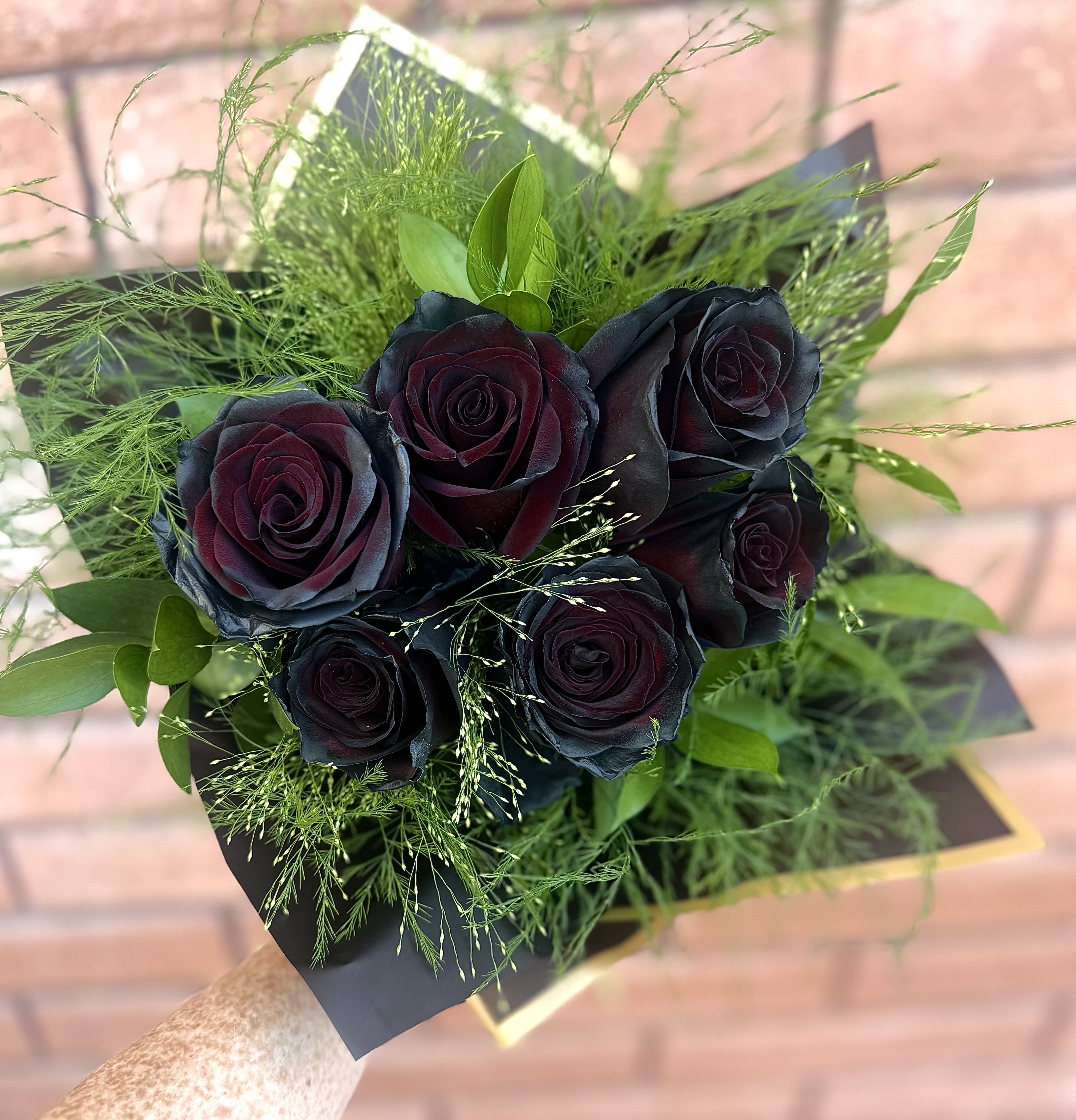 Black Rose Hand-Tied Bouquet