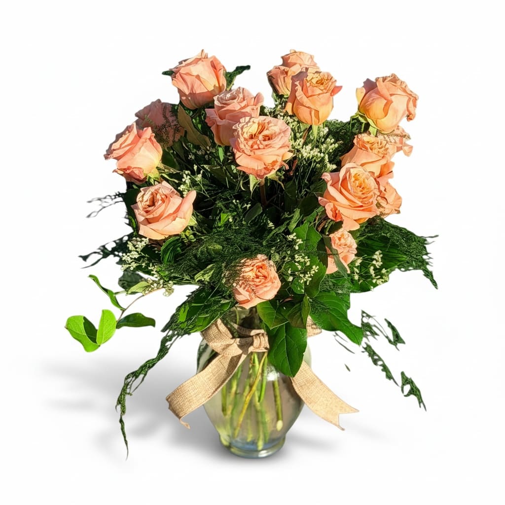 Long Stem Coral Roses