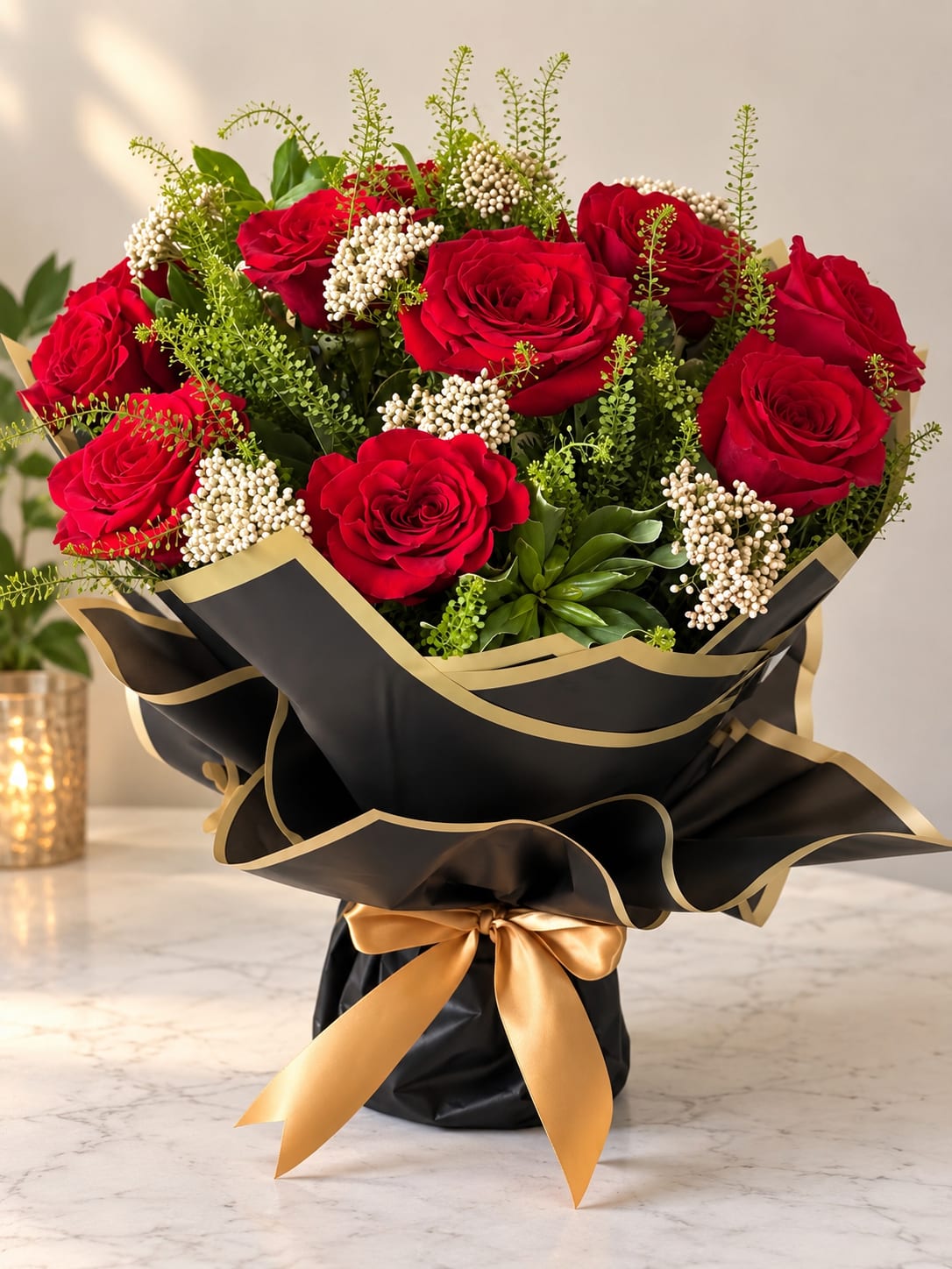 Dozen Long Stemmed Red Roses by BloomNation™
