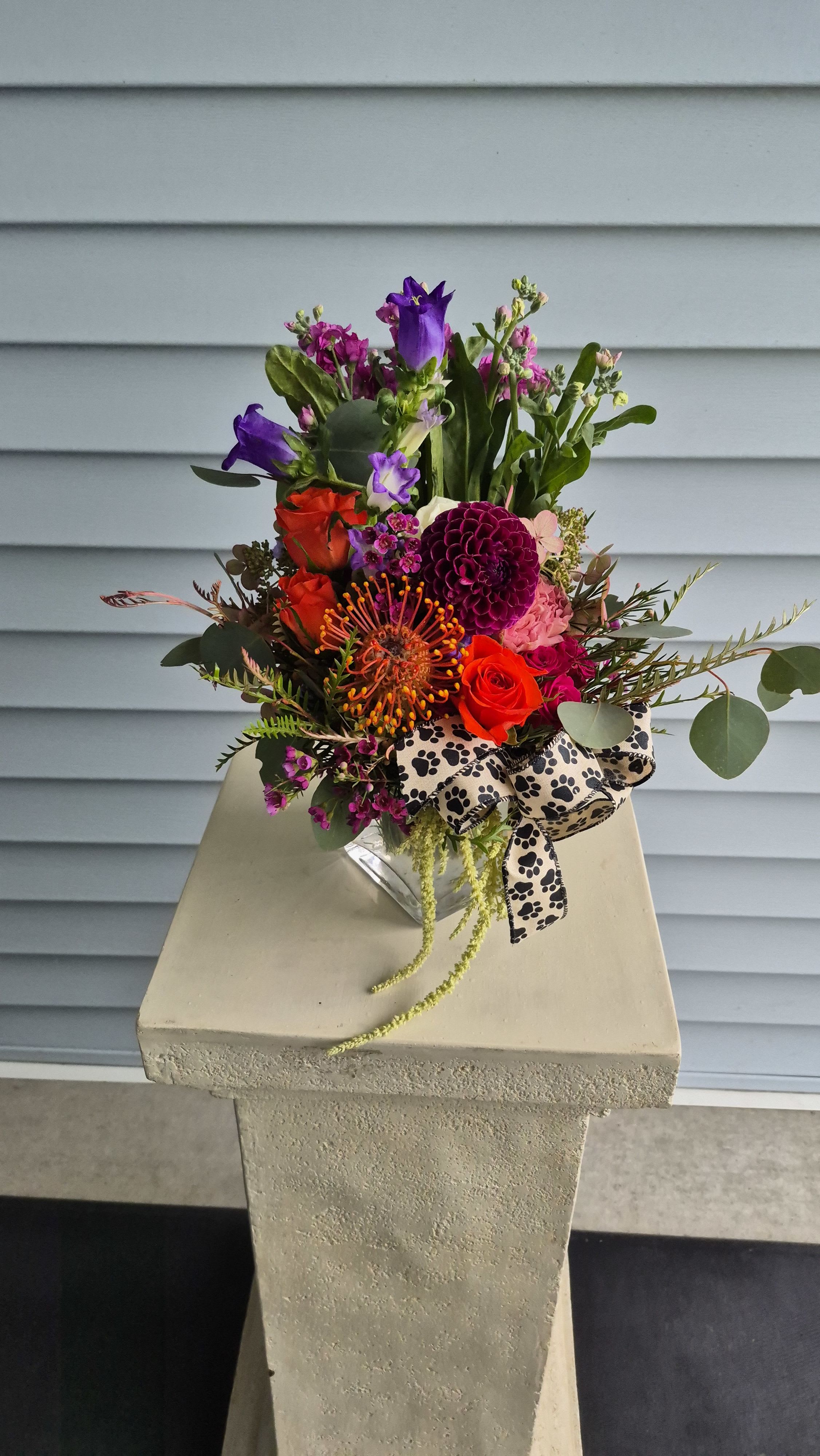 pink and orange, vibrant happy arrangement