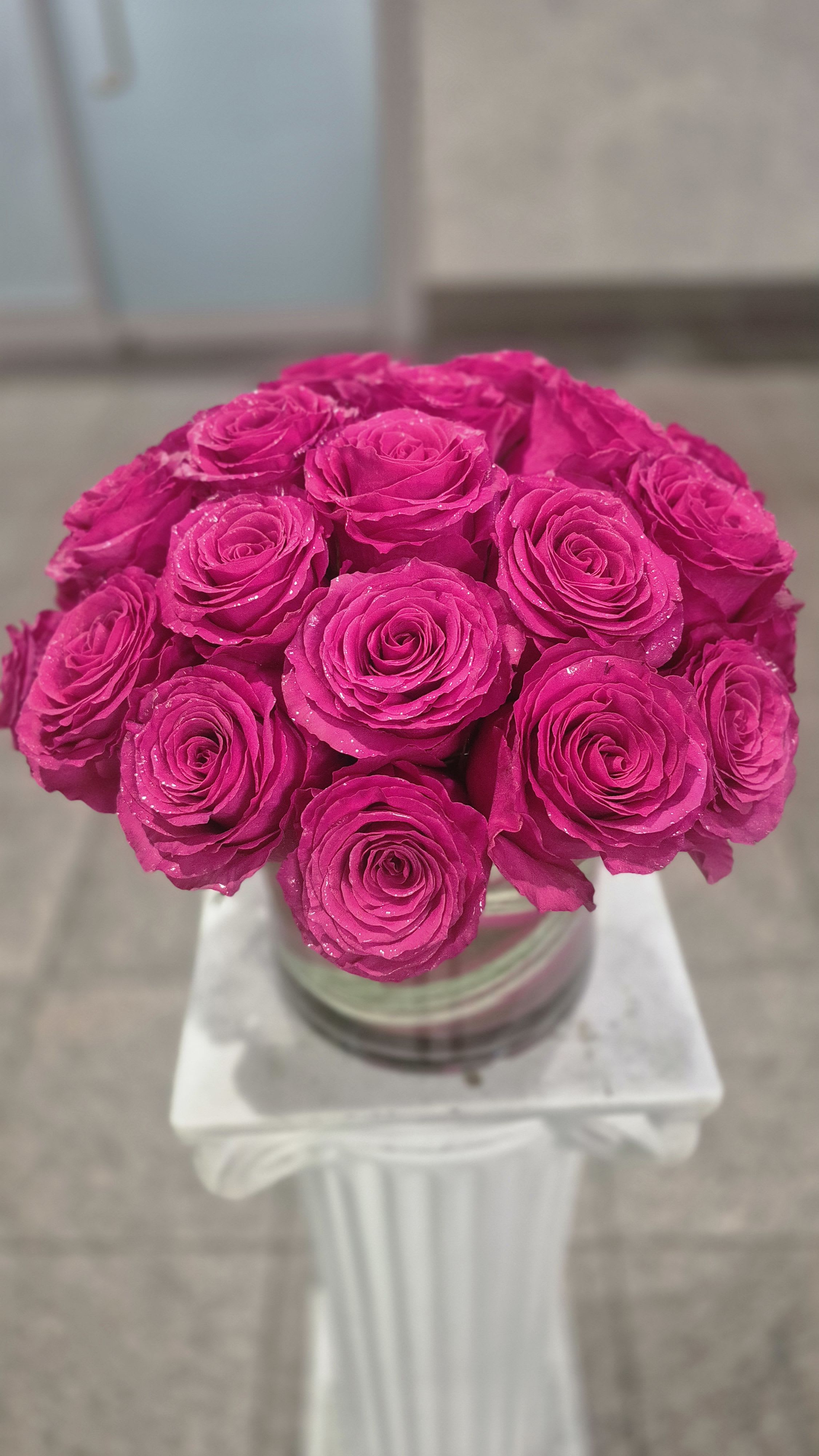 Two Dozen Premium Hot Pink Roses