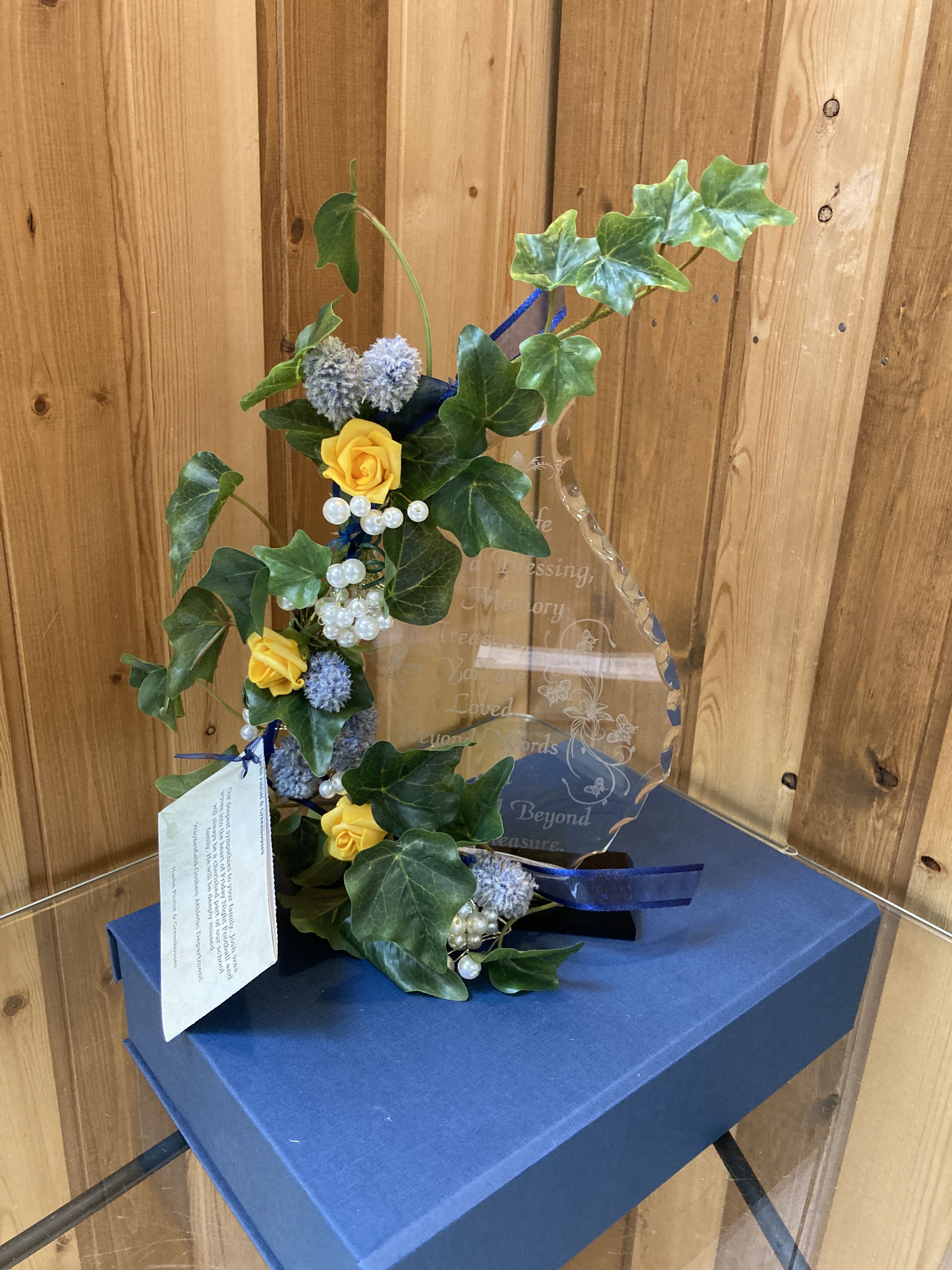 Etched Memorial Glass Personalized