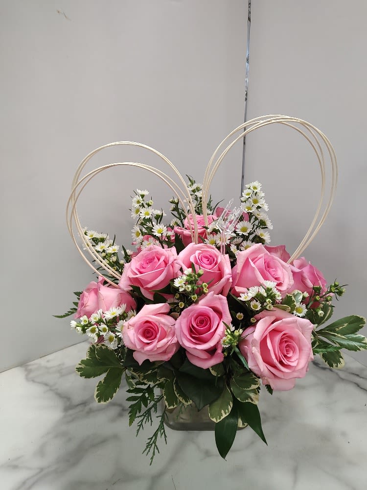 Crimson Hearts by Art and Flowers