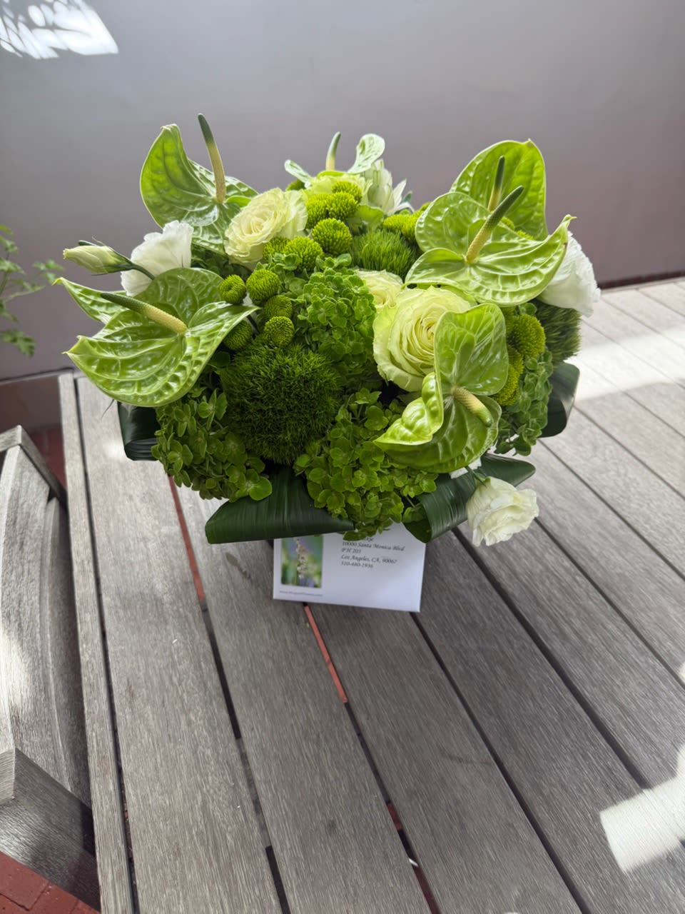 Evergreen Elegance: All-Green Flower Arrangement
