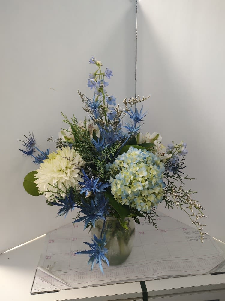 Coastal Blue Elegance by Art and Flowers