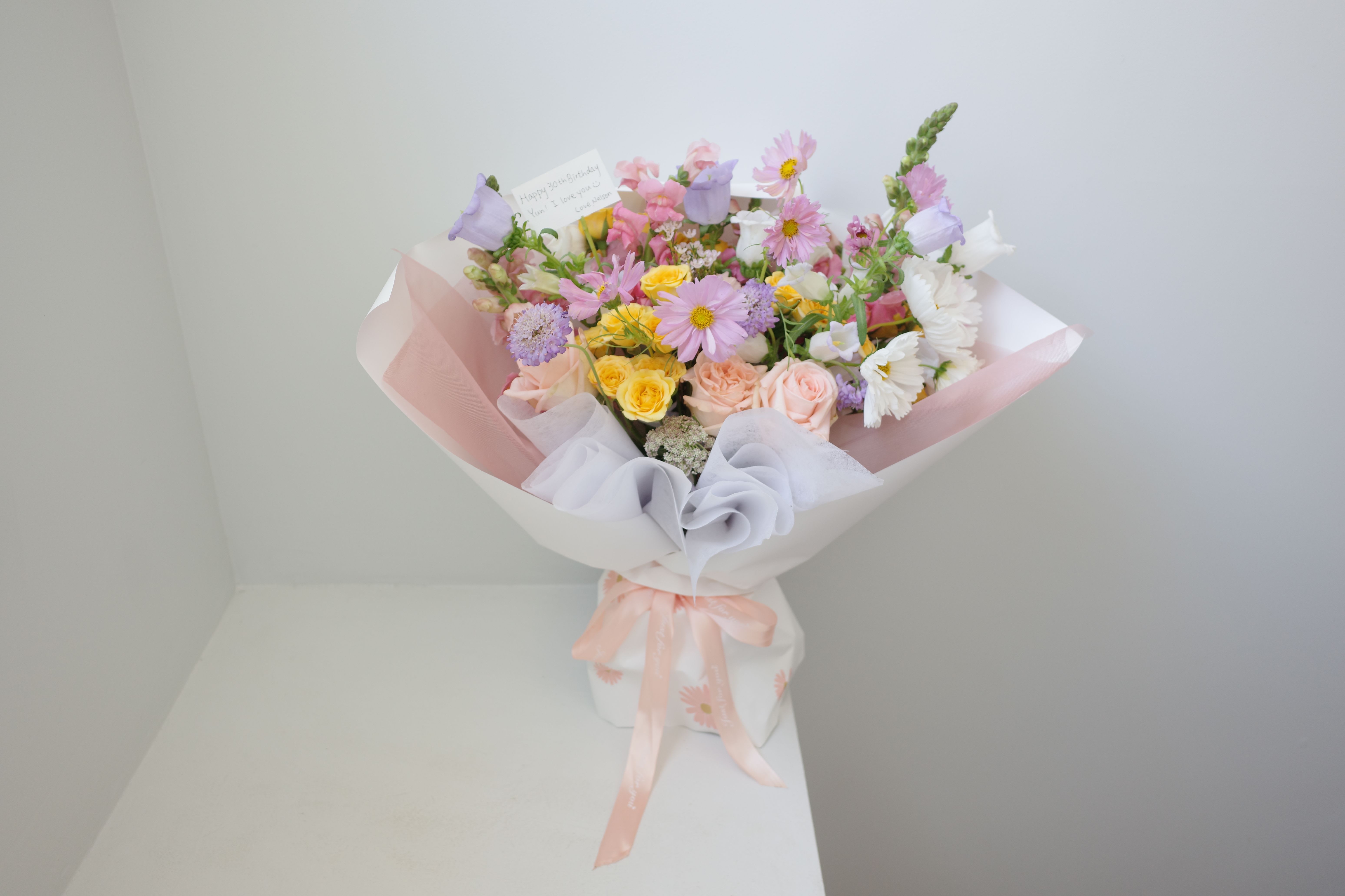 Seasonal Pastel Harmony – Designer’s Choice Bouquet (Random)