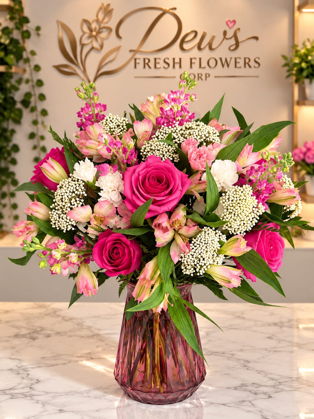 Beautiful pink & white