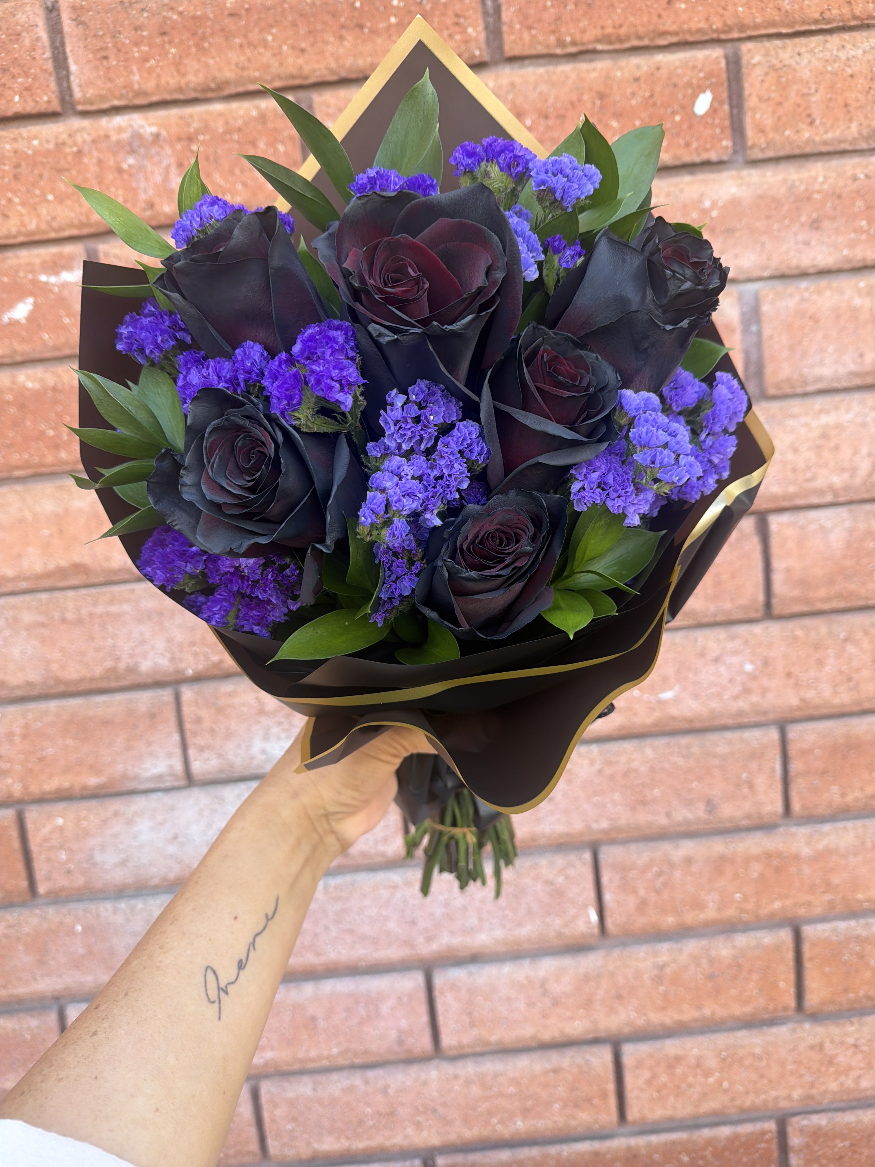 Black Rose Hand-Tied Bouquet