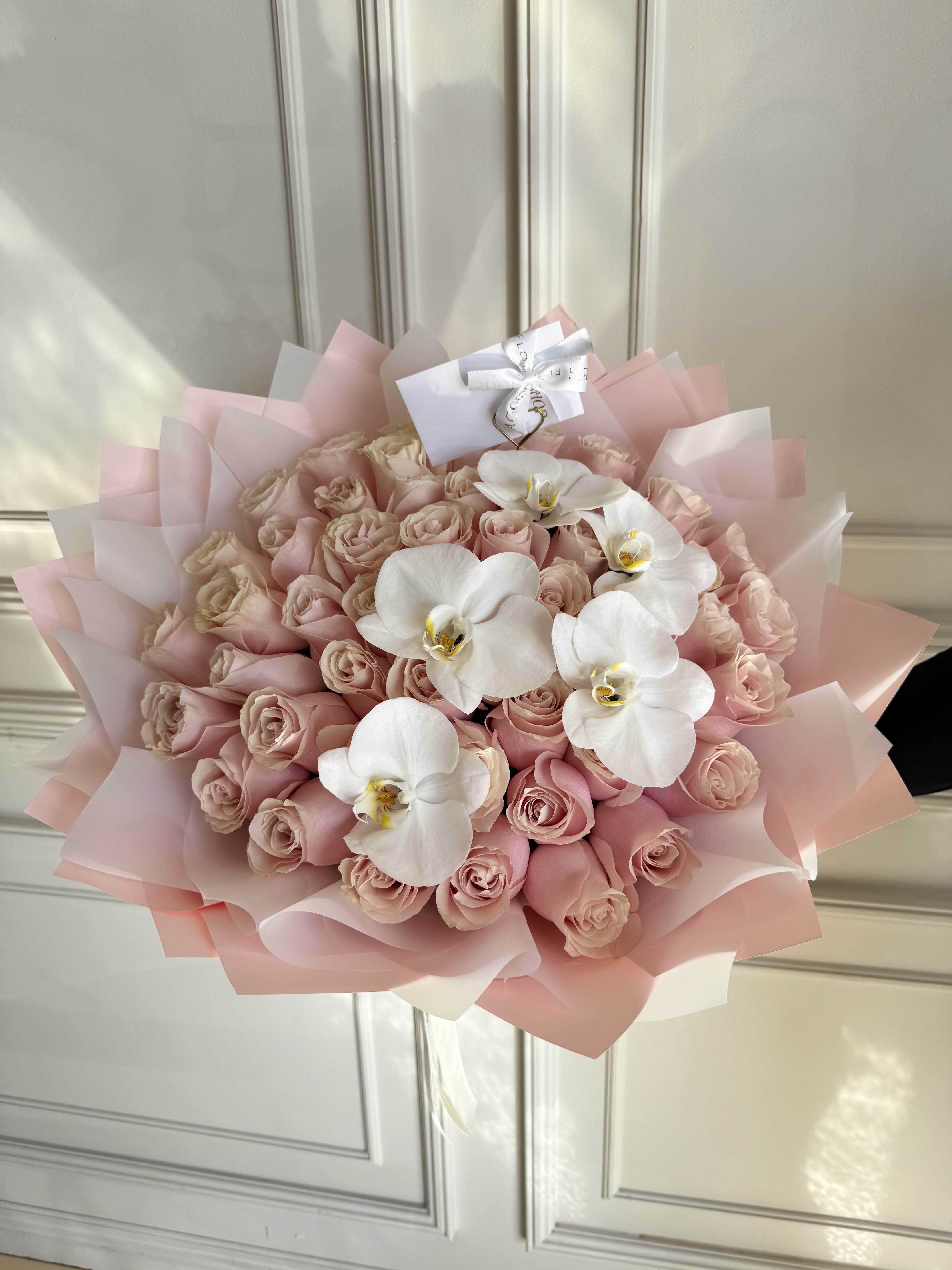 MFS 50 Yellow Rose Bouquet (Orchids) 