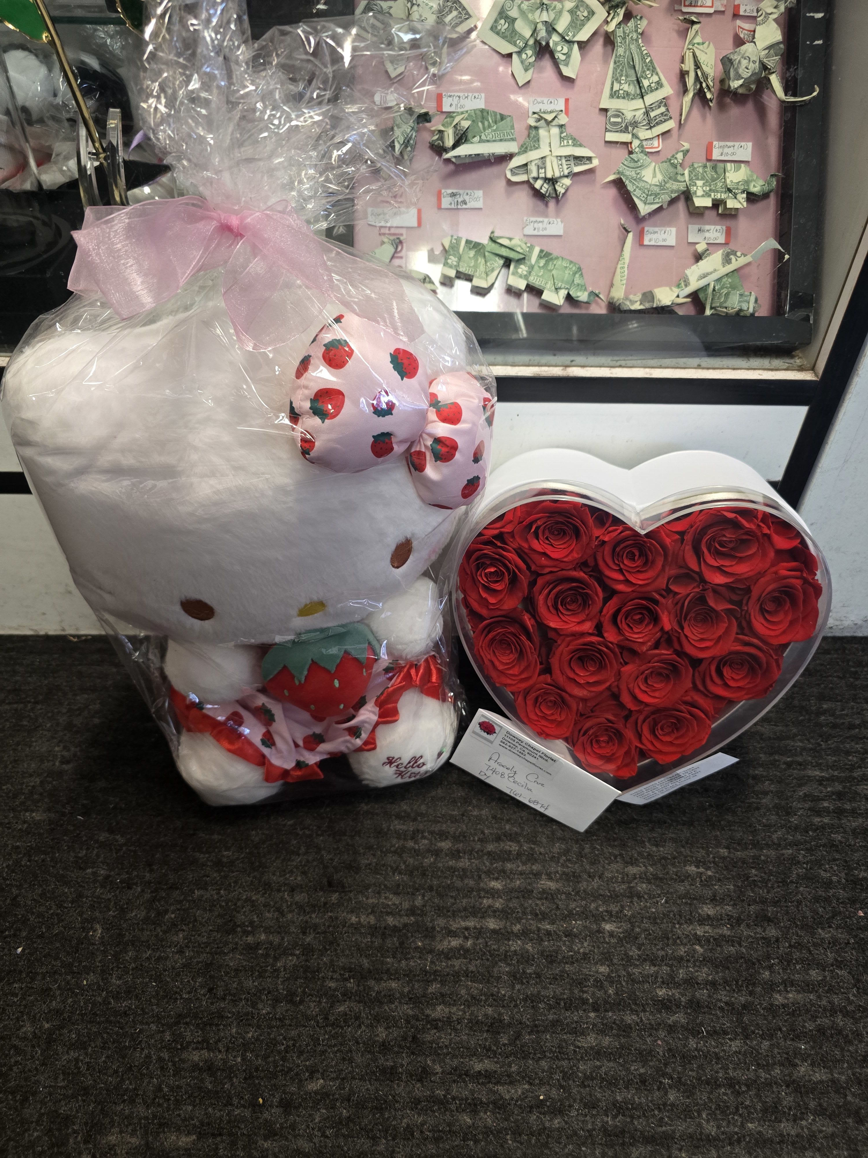 Rose Bella 15 Rose Heart Preserved Roses
