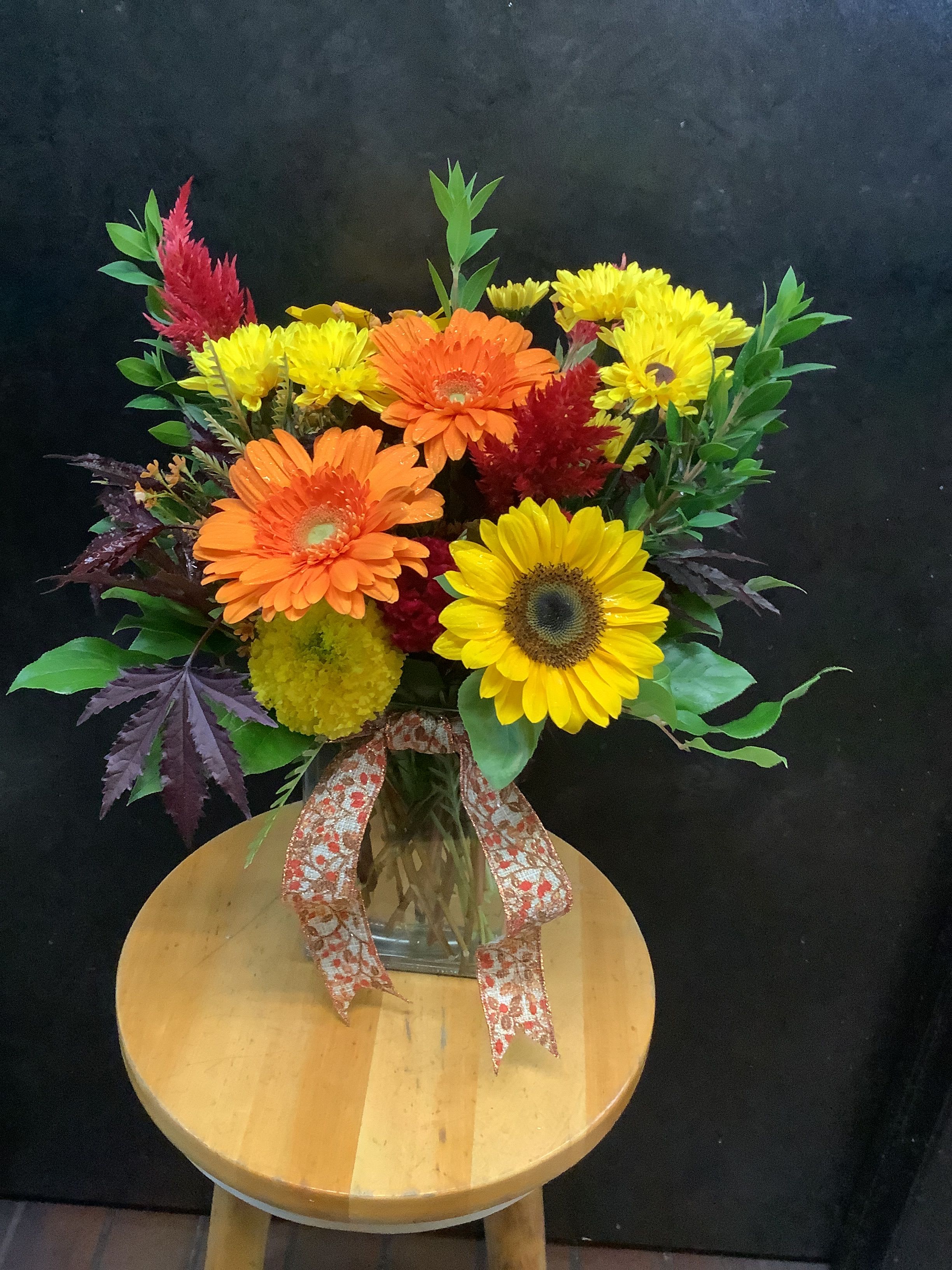 Happy in a vase