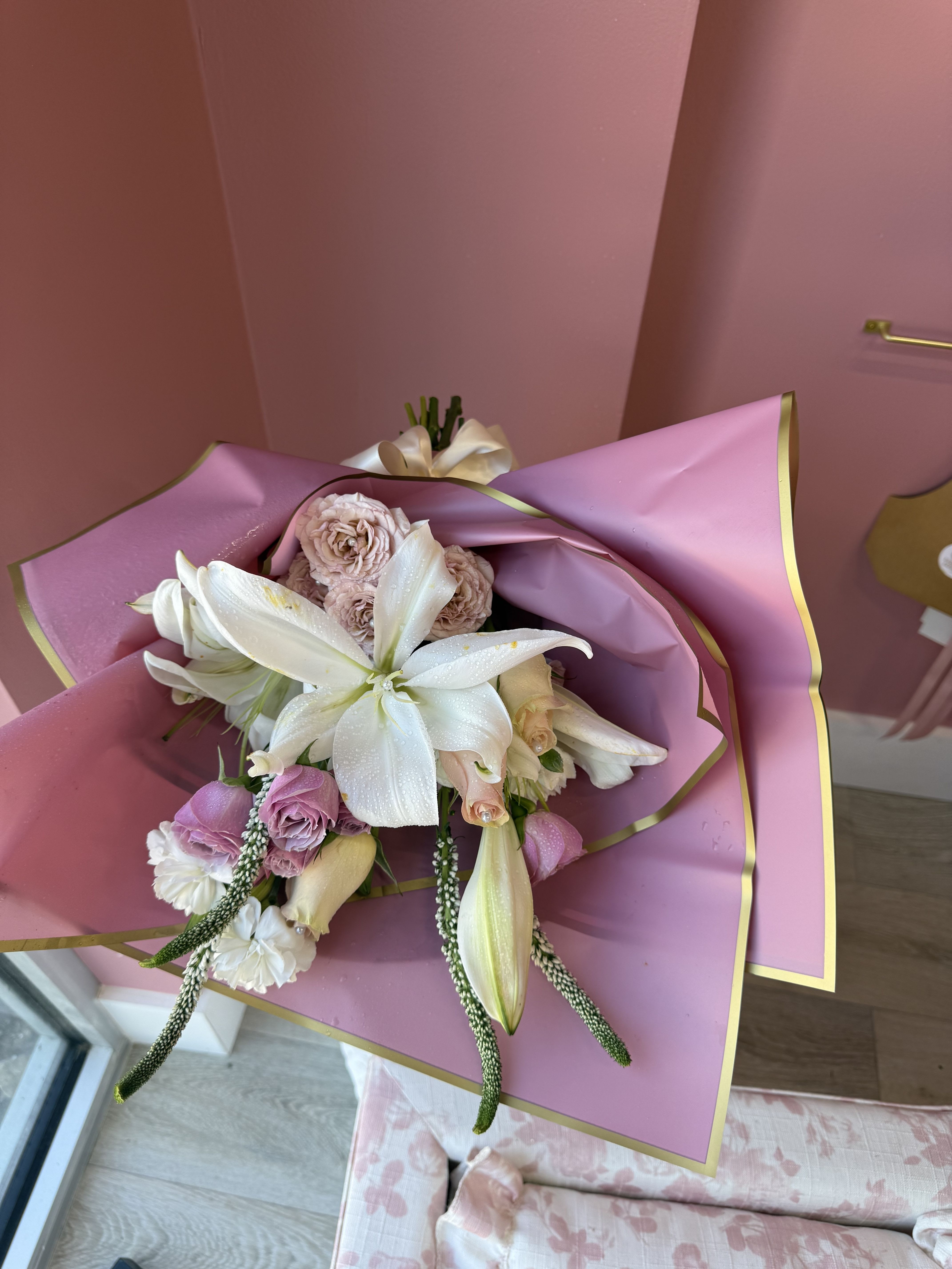 Premier Lily & Pearls Corsage