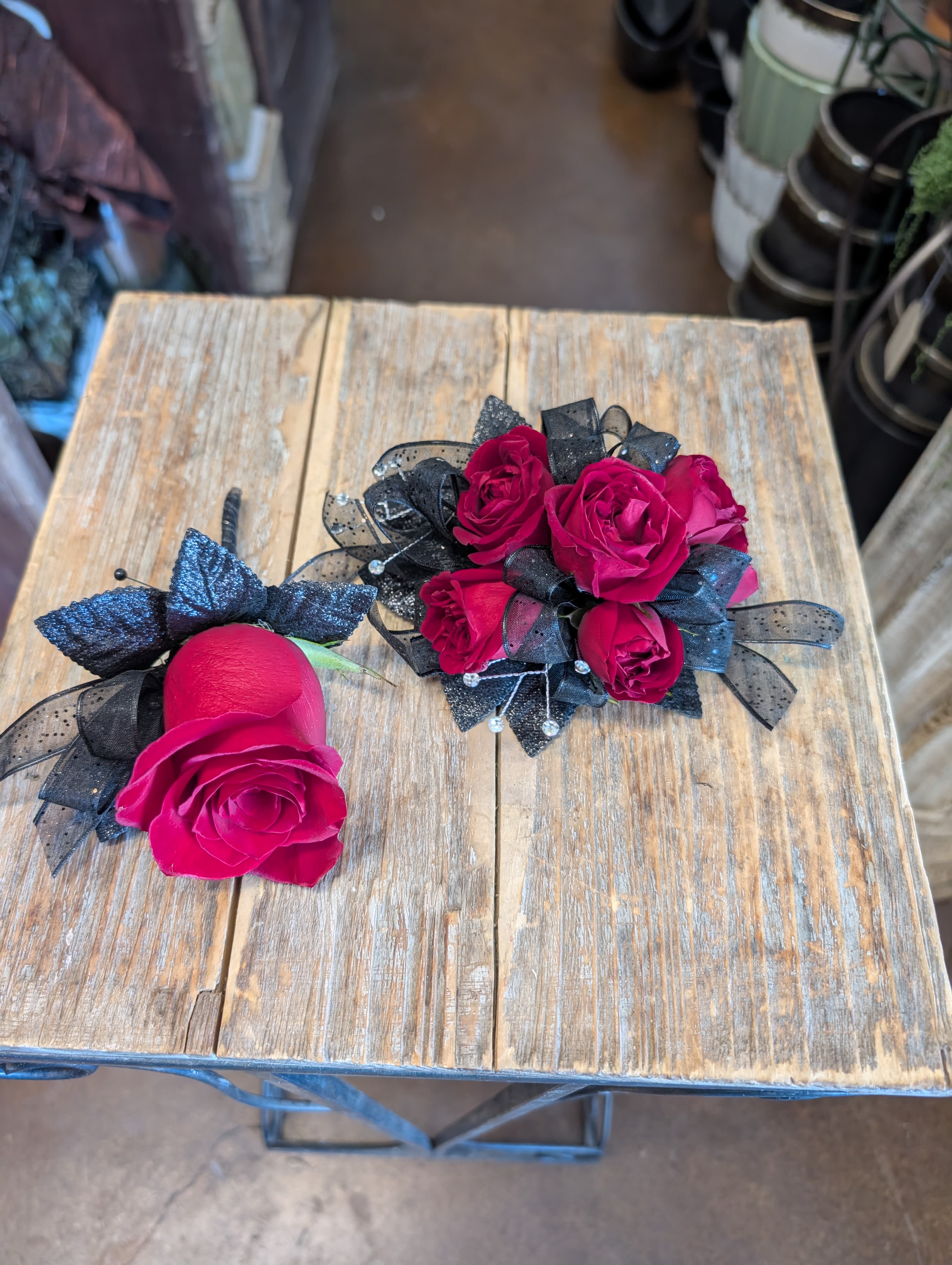 Red Mini-Rose Wrist Corsage