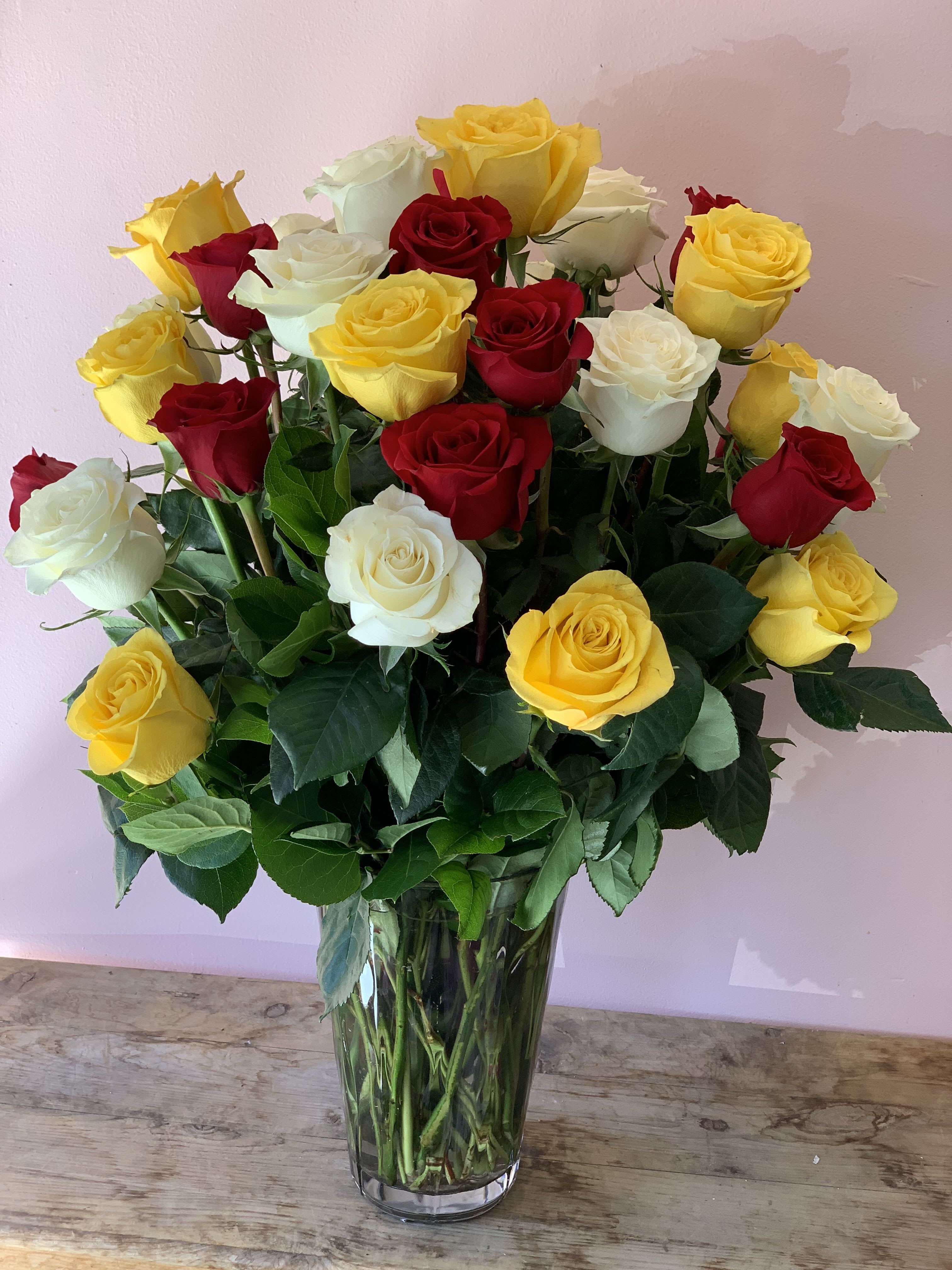 3 Dozen Multi-Colored Roses - W811
