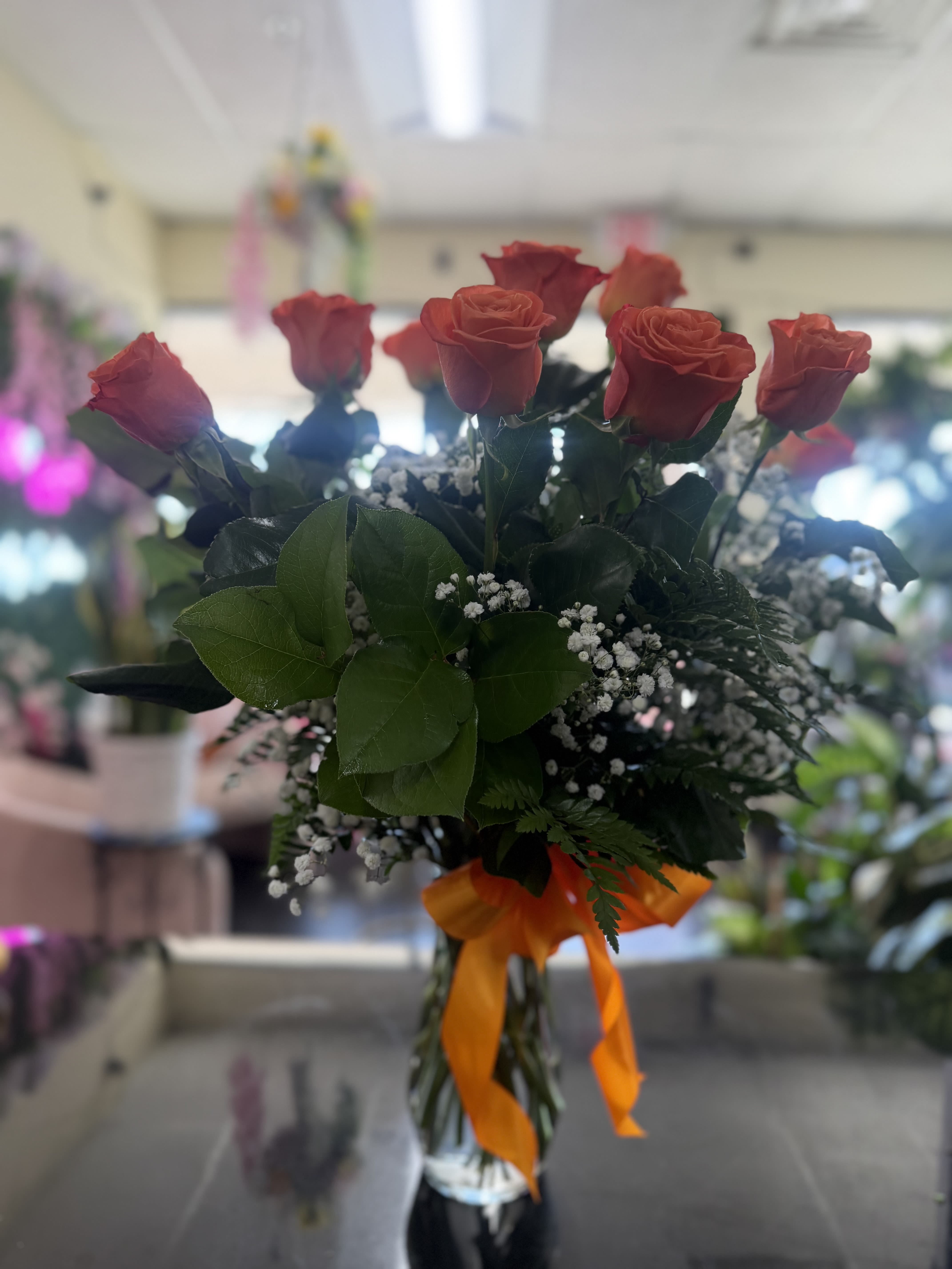 Long Stem Orange Roses
