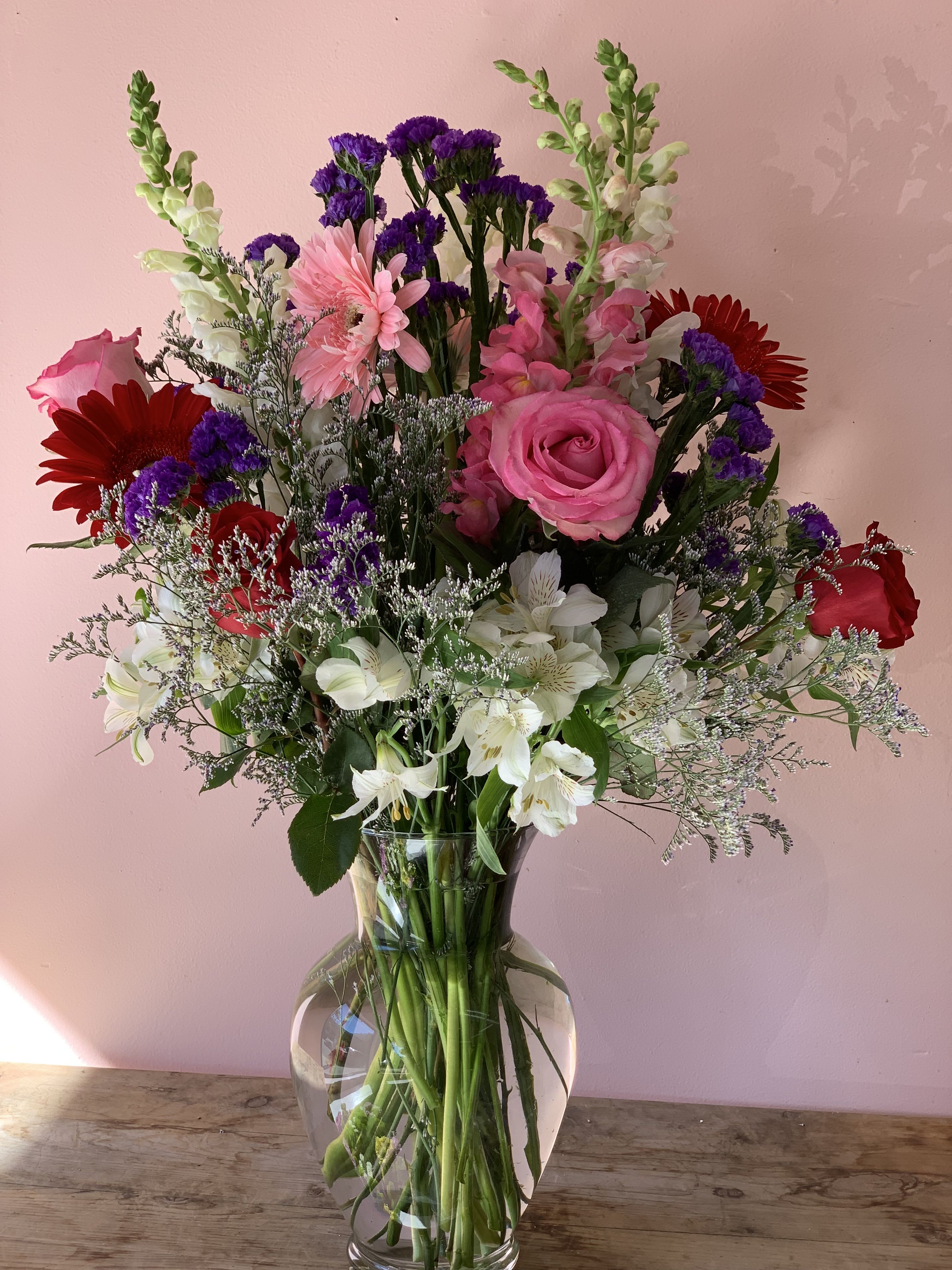 Pet-Safe Snapdragon & Rose Arrangement | Same Day Flower Delivery SF