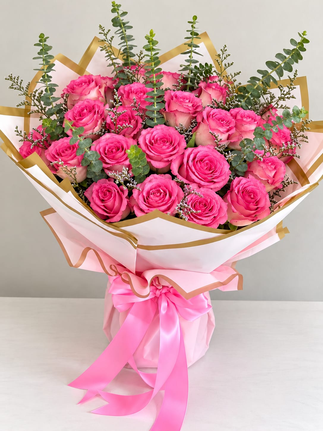 24 Pinks Roses wrapping paper