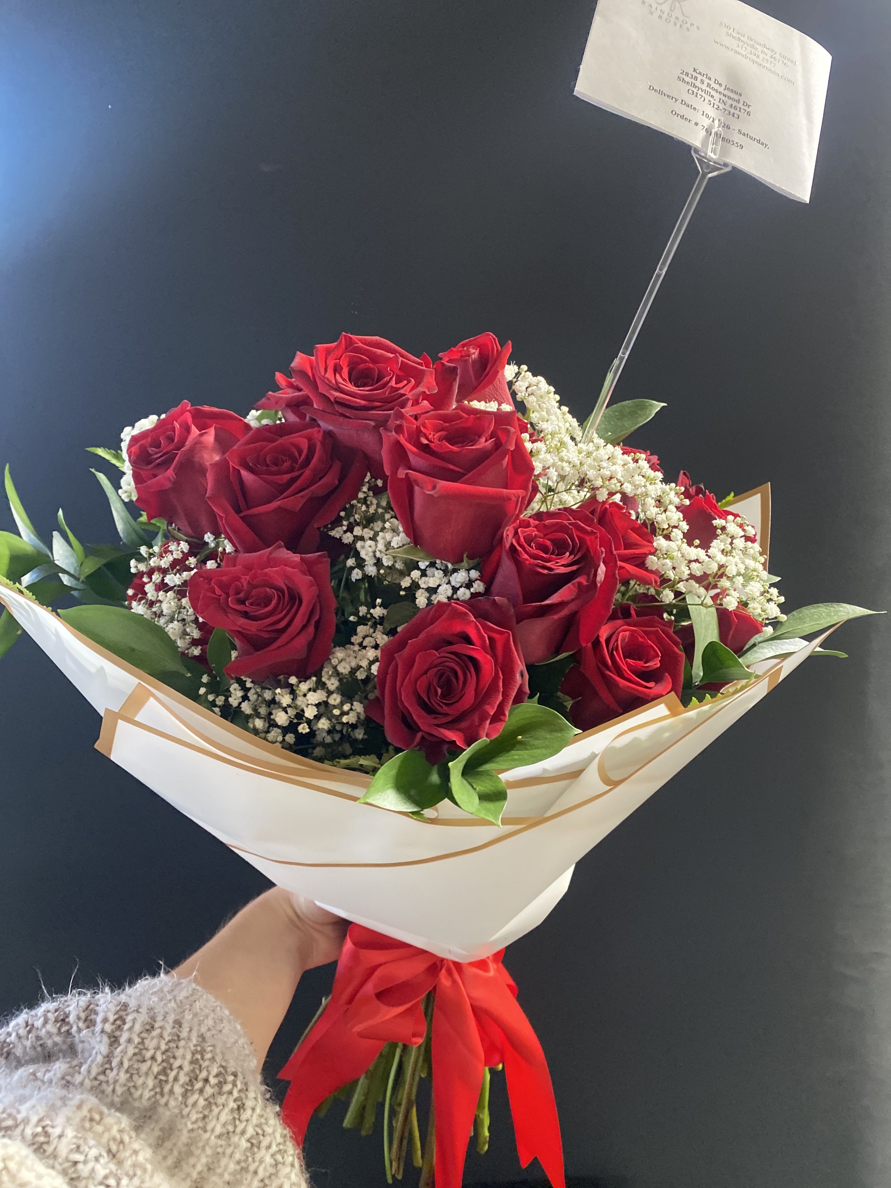 Wrapped Dozen Rose **You Choose Color**