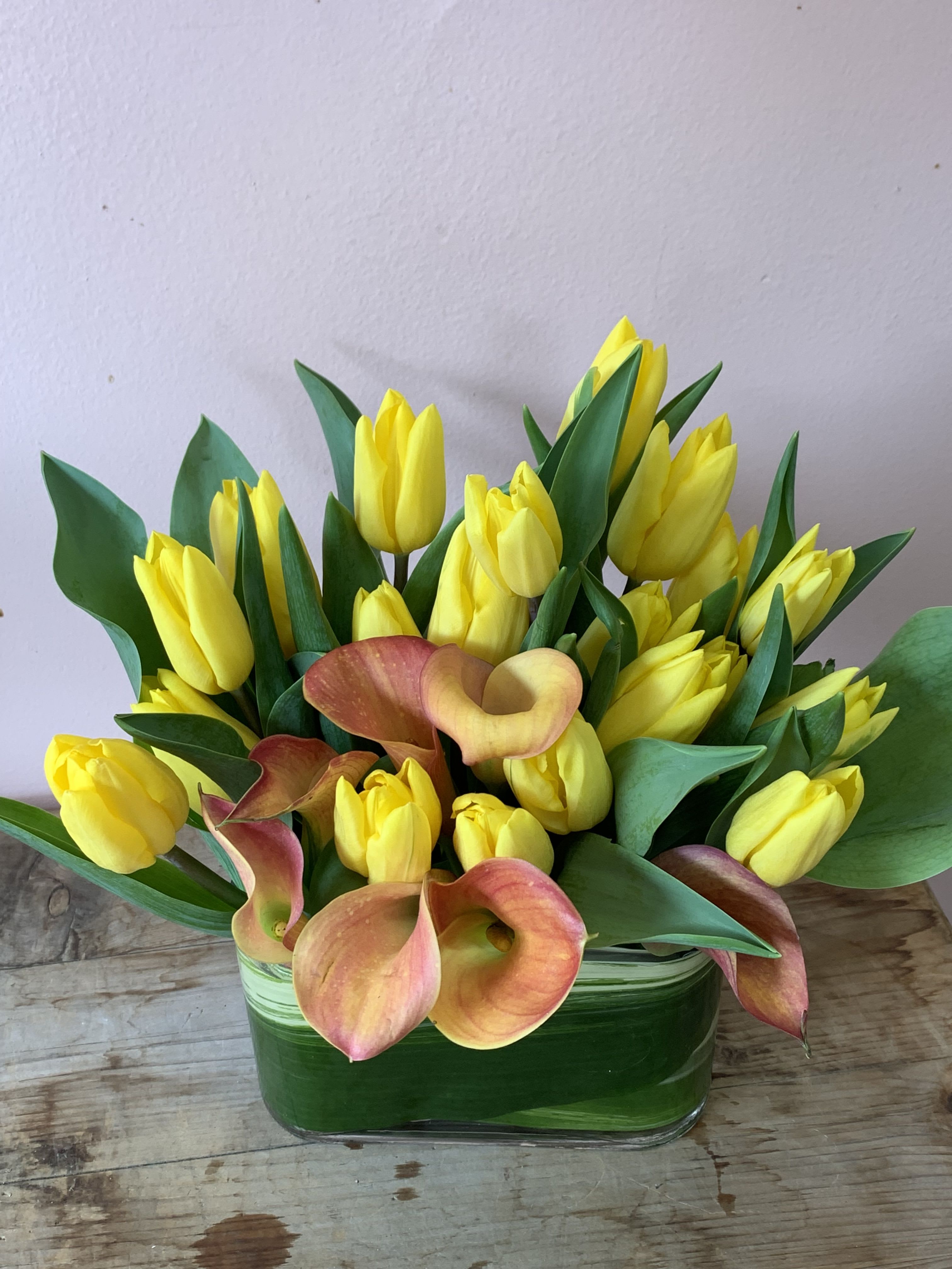 Mango Calla Lily & Tulip Zen | Sophisticated San Francisco Flower Delivery