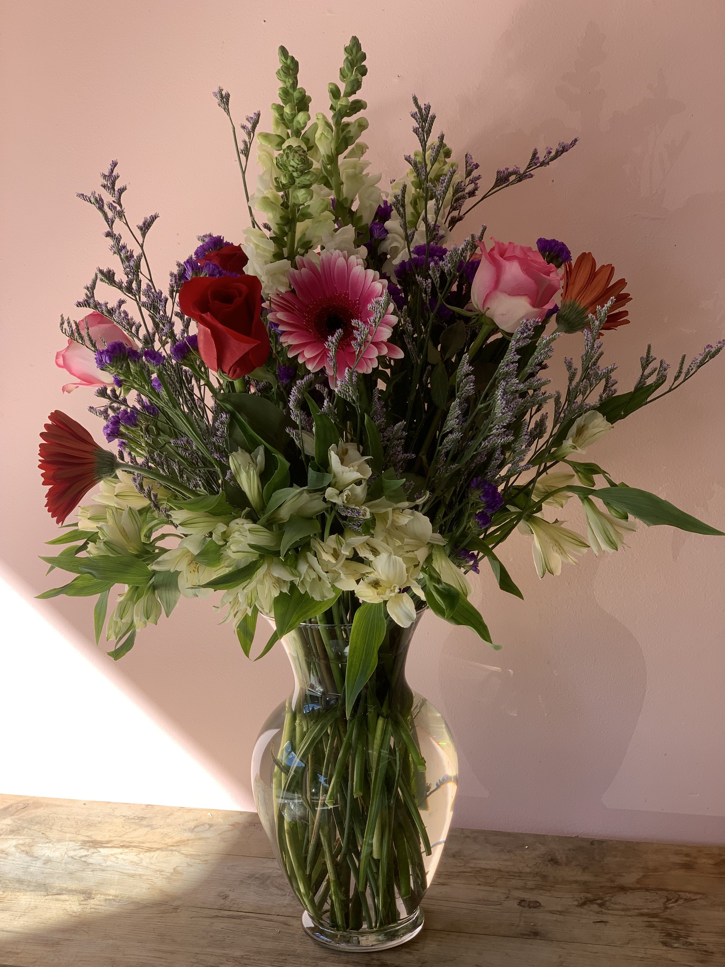 Pet-Safe Snapdragon & Rose Arrangement | Same Day Flower Delivery SF