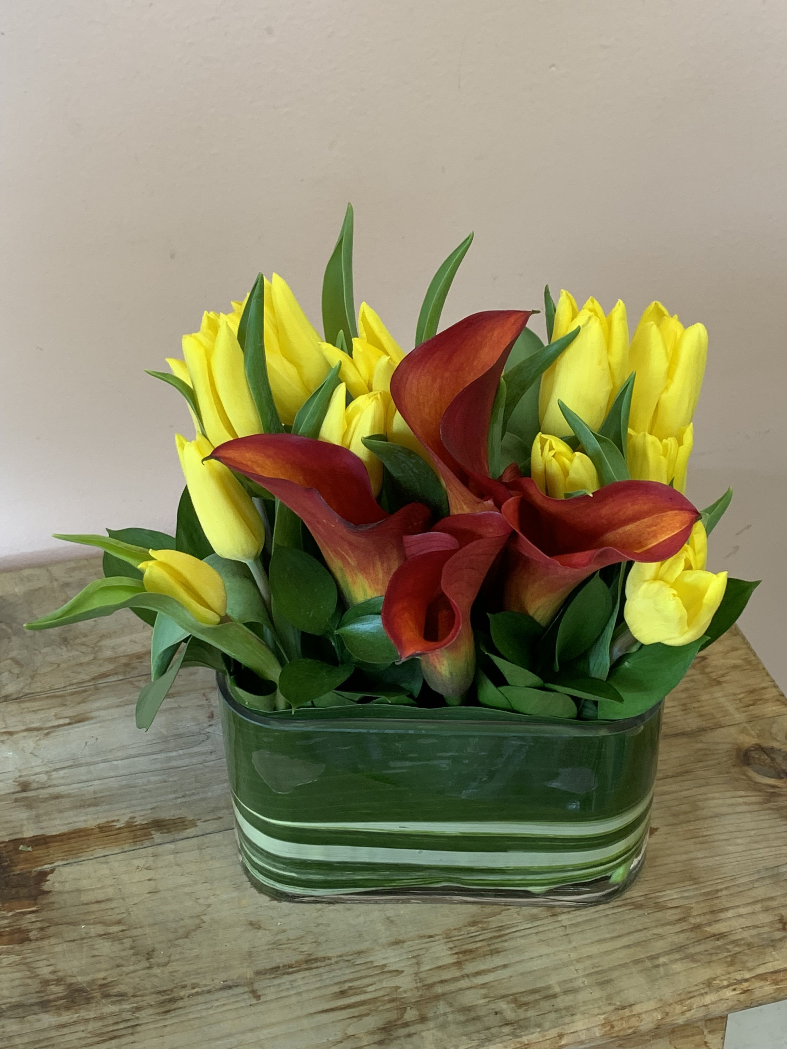 Mango Calla Lily & Tulip Zen | Sophisticated San Francisco Flower Delivery