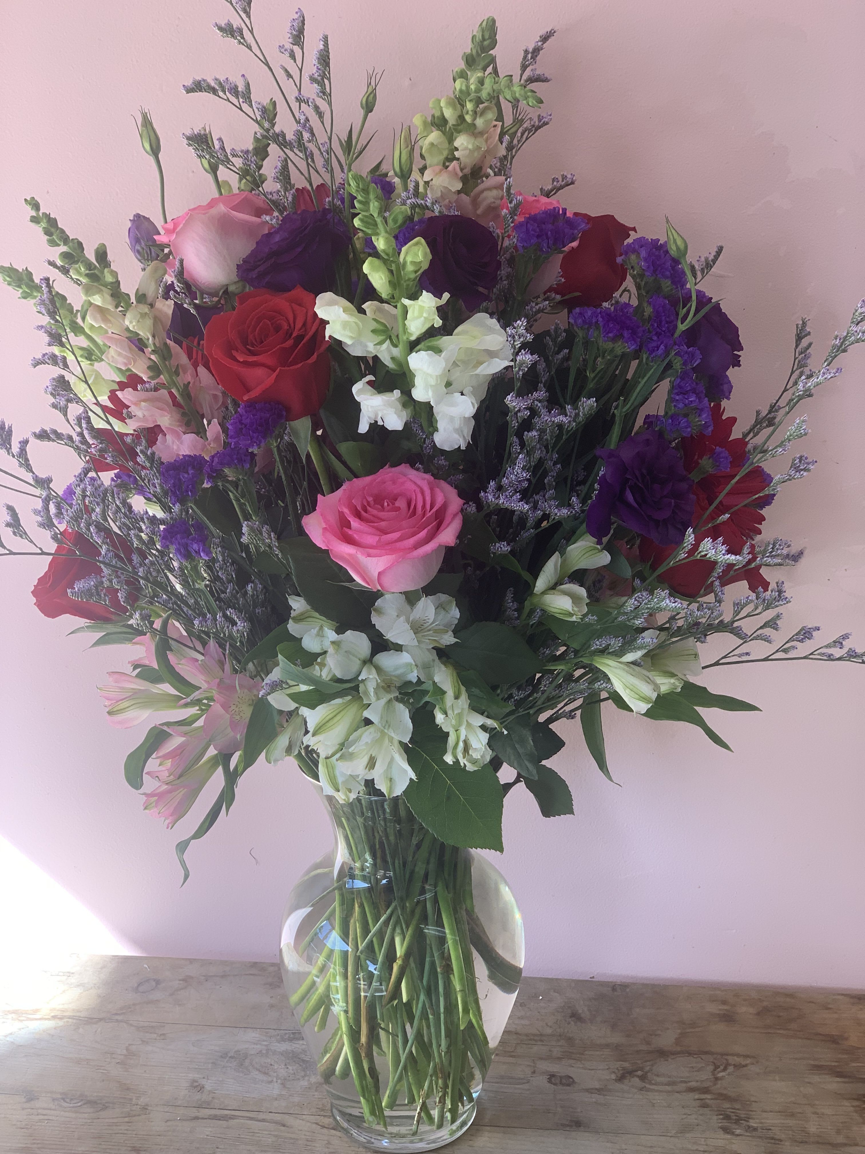 Pet-Safe Snapdragon & Rose Arrangement | Same Day Flower Delivery SF