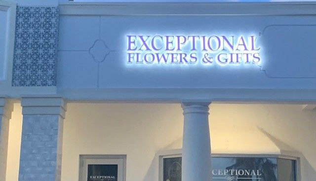 Exceptional Flowers and Gifts sign