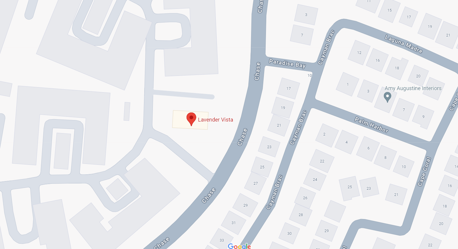 Google Map for Lavendar-Vista
