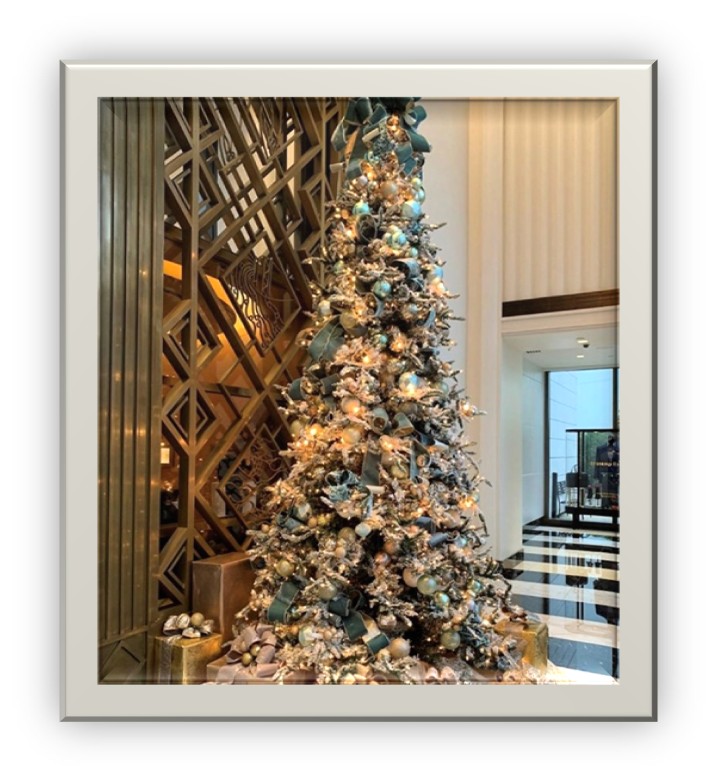 Christmas tree with gold decor