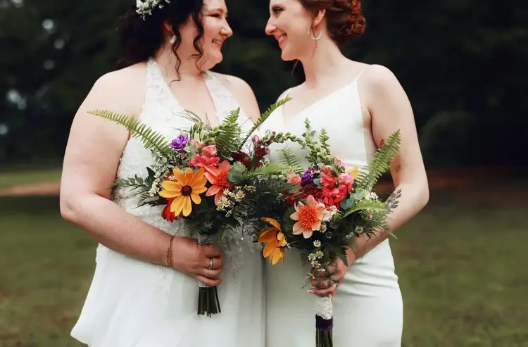 Brides with bouquets