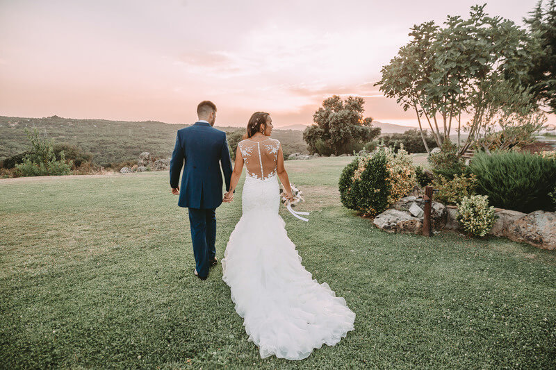Wedding Couple at Sunset