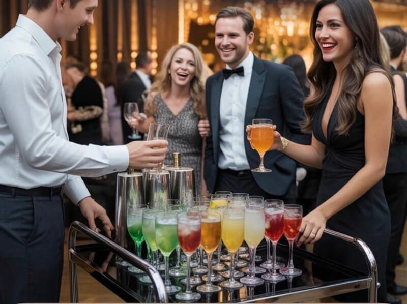 People at a cocktail event