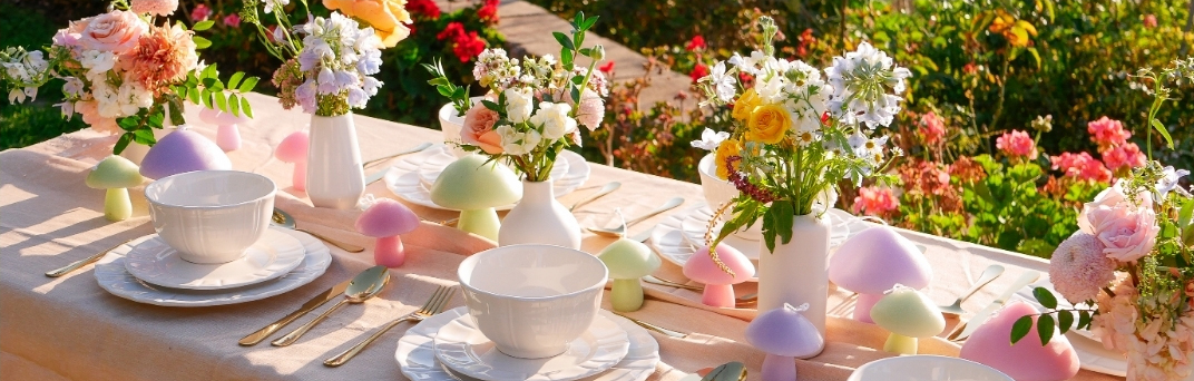 Beautiful floral table setting