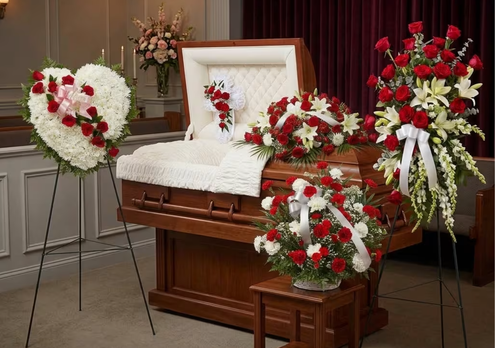 sympathy funeral flowers delivered same day